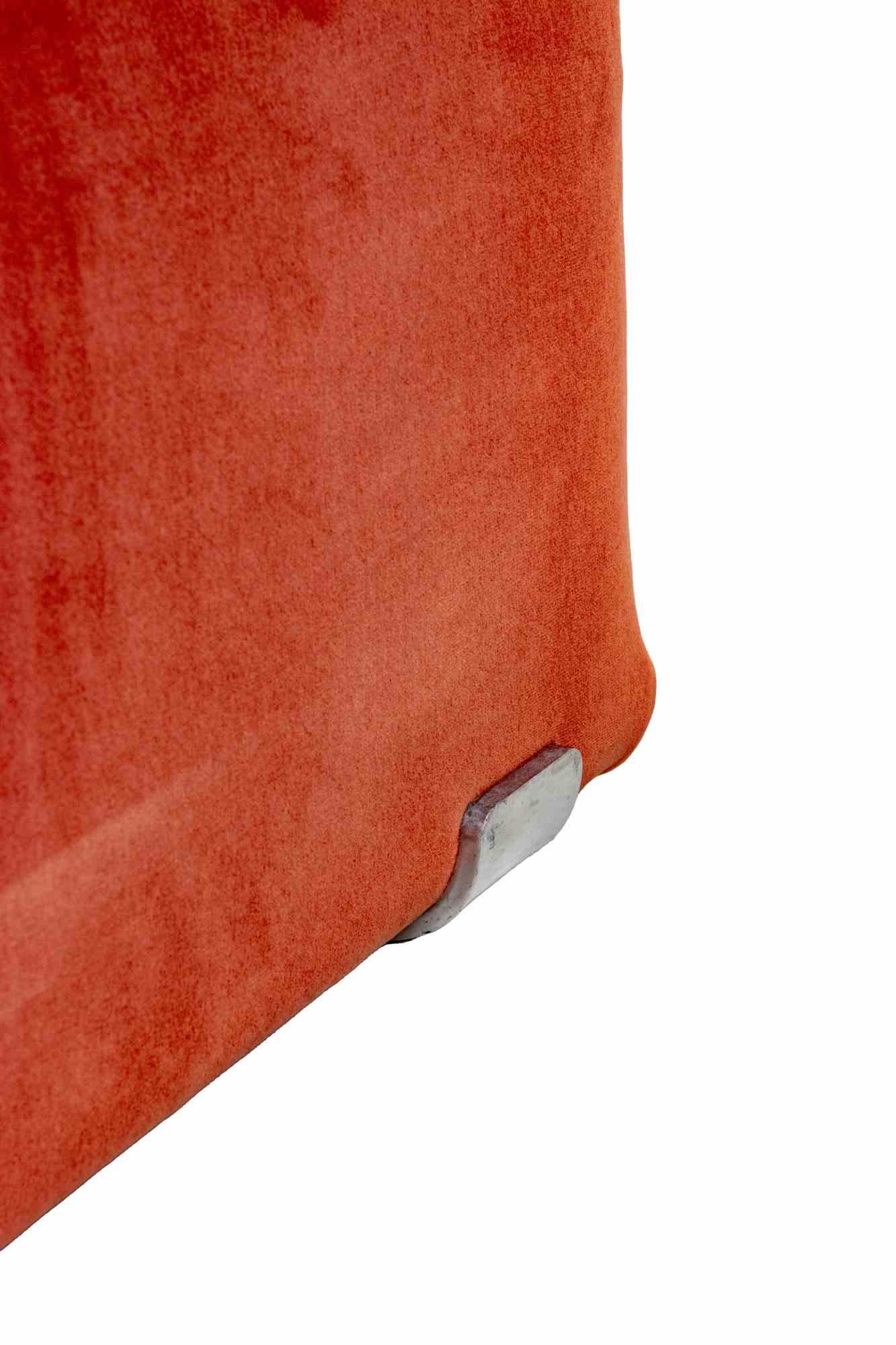 Set di 5 pouf in velluto, anni '70 In condizioni buone in vendita a Roma, IT