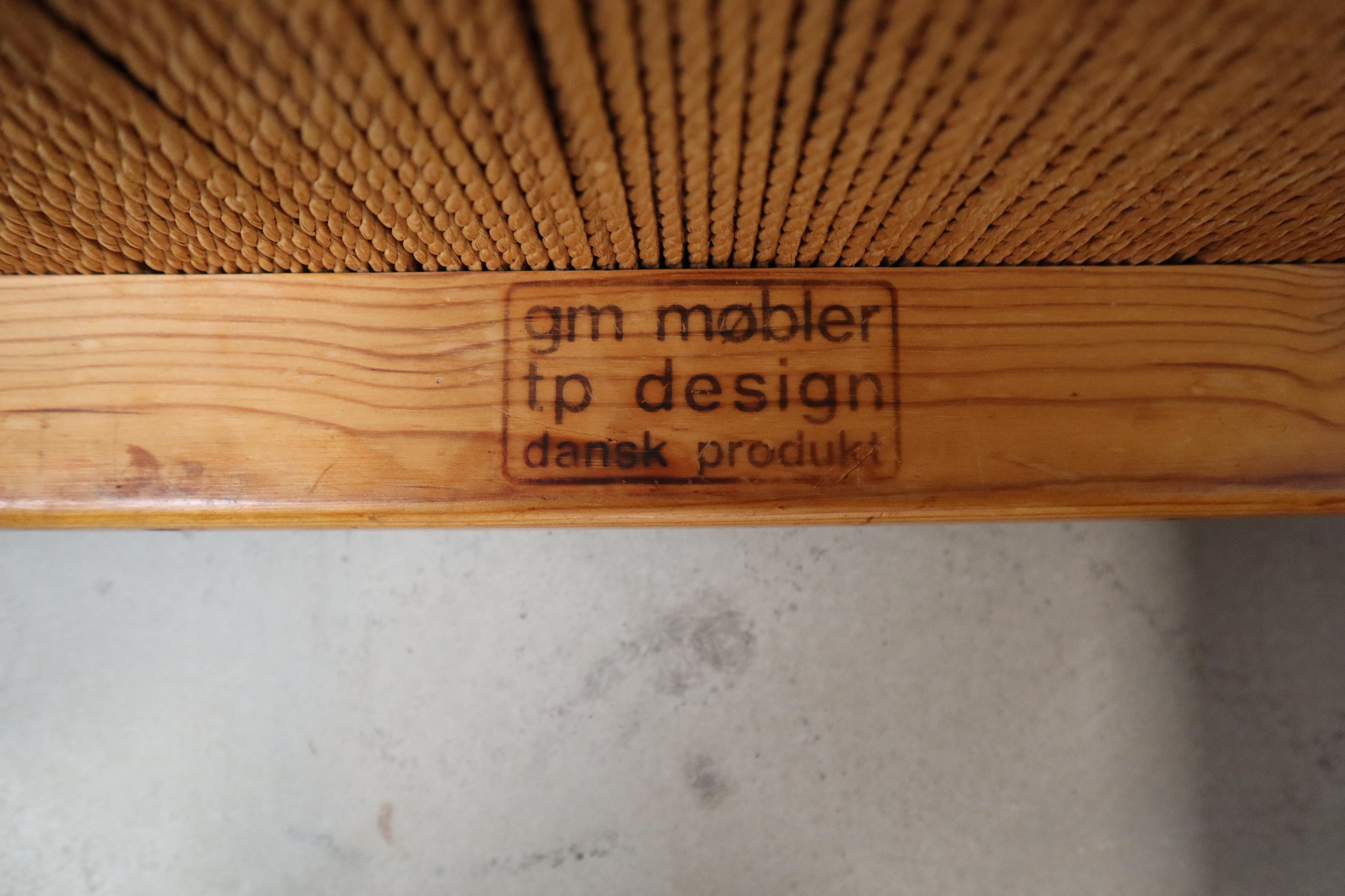 Set of 5 vintage Danish chairs by Tage Poulsen for Gramrode Møbelfabrik, 1970's For Sale 6