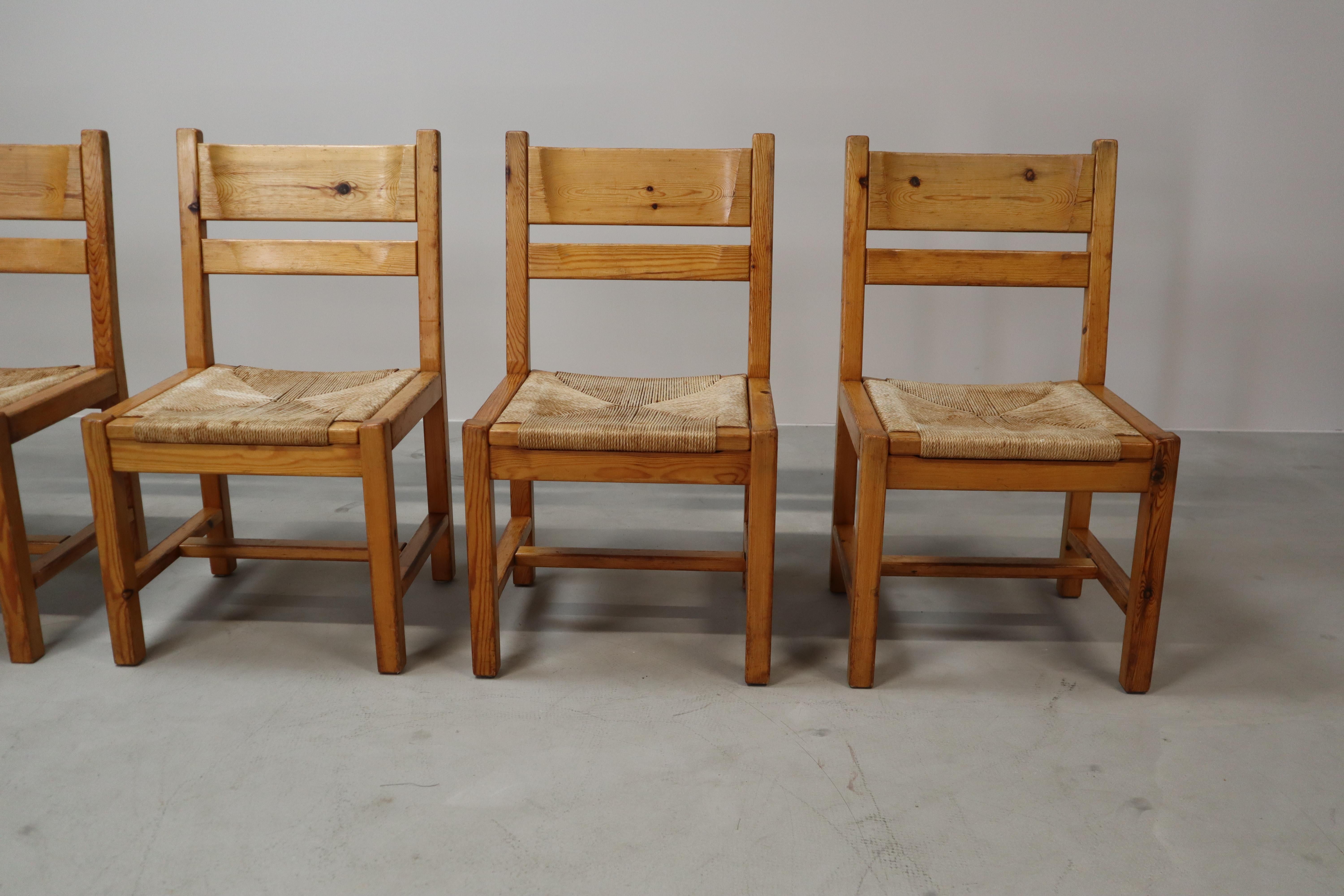 Set of 5 vintage Danish chairs by Tage Poulsen for Gramrode Møbelfabrik, 1970's For Sale 7