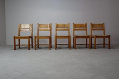 Set of 5 vintage Danish chairs by Tage Poulsen for Gramrode Møbelfabrik, 1970's