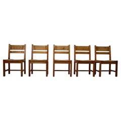 Set of 5 vintage Danish chairs by Tage Poulsen for Gramrode Møbelfabrik, 1970's