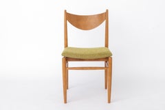 Set of 5 Vintage Dining Chairs, 1960s Germany, Wenzel, Beech Wood, Mid Century