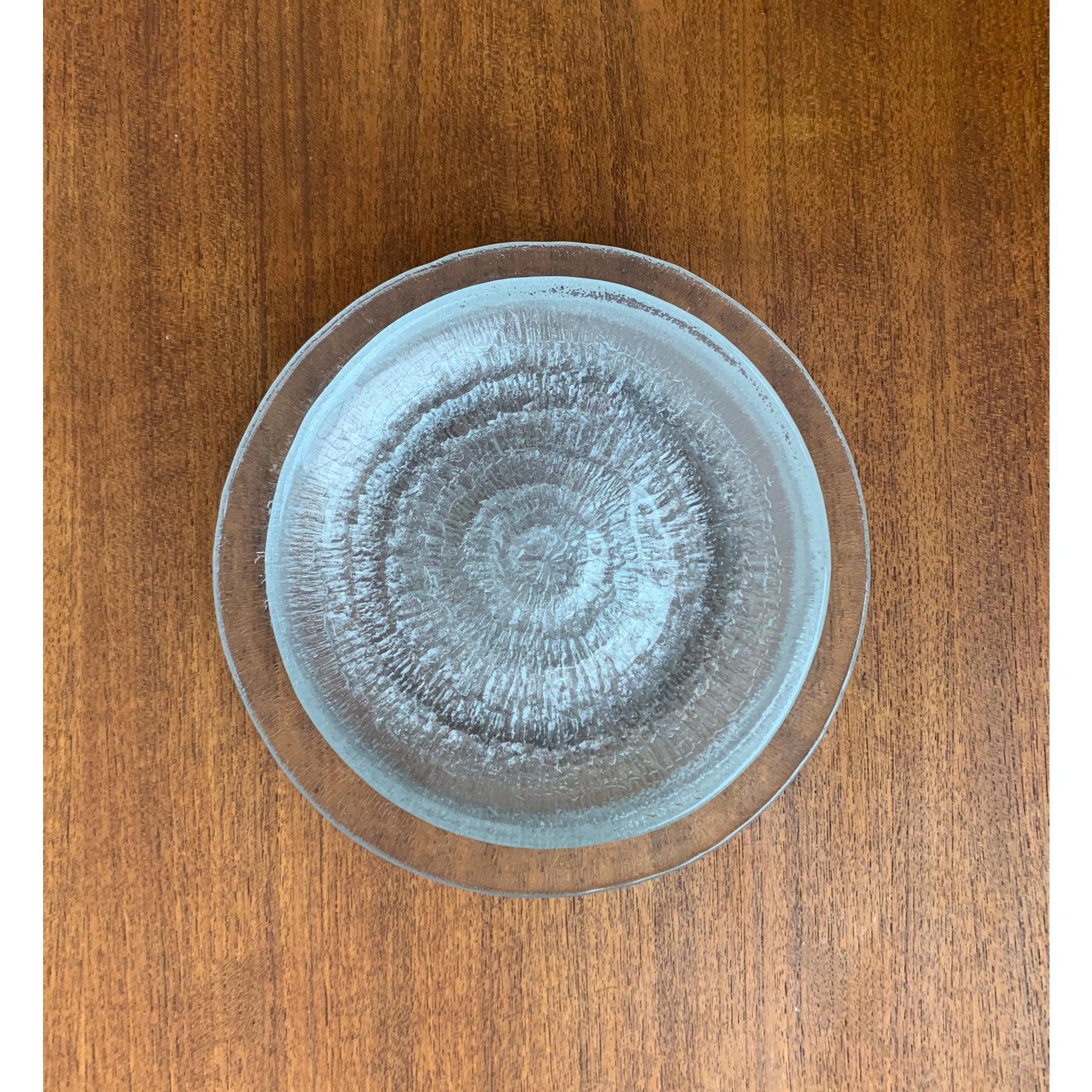 Mid-Century Modern Ensemble de 5 assiettes en verre finlandais Solaris de Tapio Wirkkala pour Iittala en vente