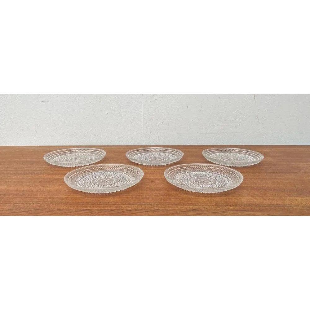 Set von 5 finnischen Kastehelmi-Glastellern aus der Vintage-Serie Kastehelmi von Oiva Toikka im Angebot 6