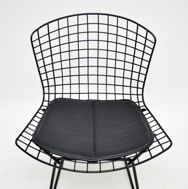 Set of 5 Vintage Harry Bertoia Wire Dining Chairs by Knoll at 1stDibs