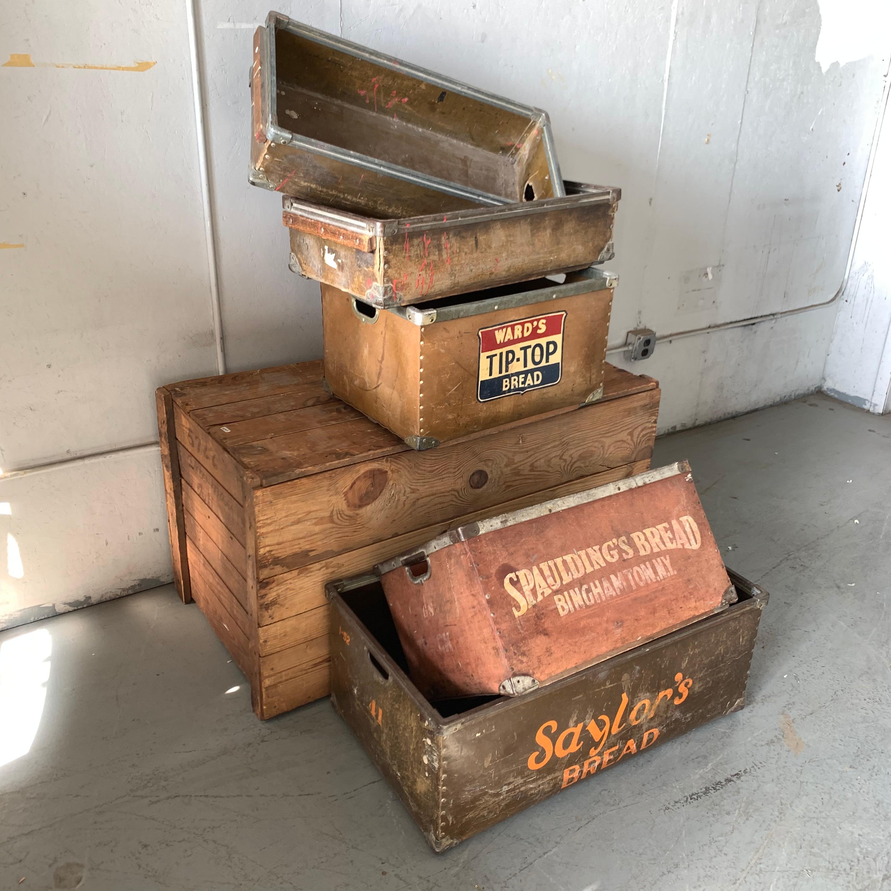 Set of 5 Vintage Industrial American Fortified Cardboard Bins 5
