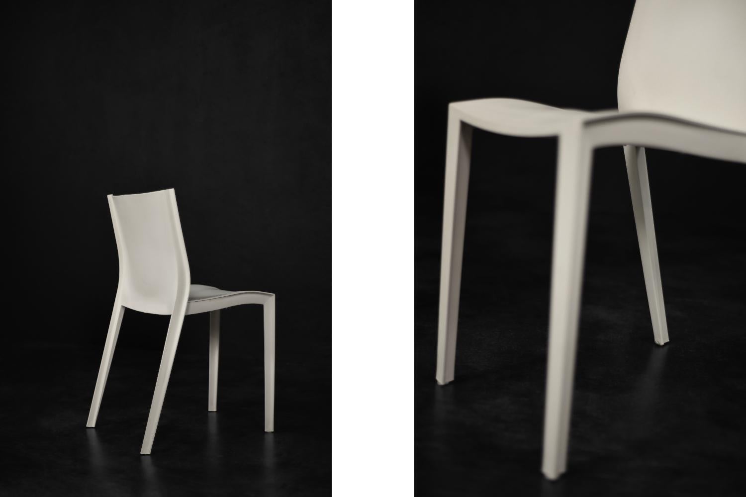 Ensemble de 5 chaises vintage modernes françaises du milieu du siècle dernier SlickSlick de Philippe Starck  en vente 2