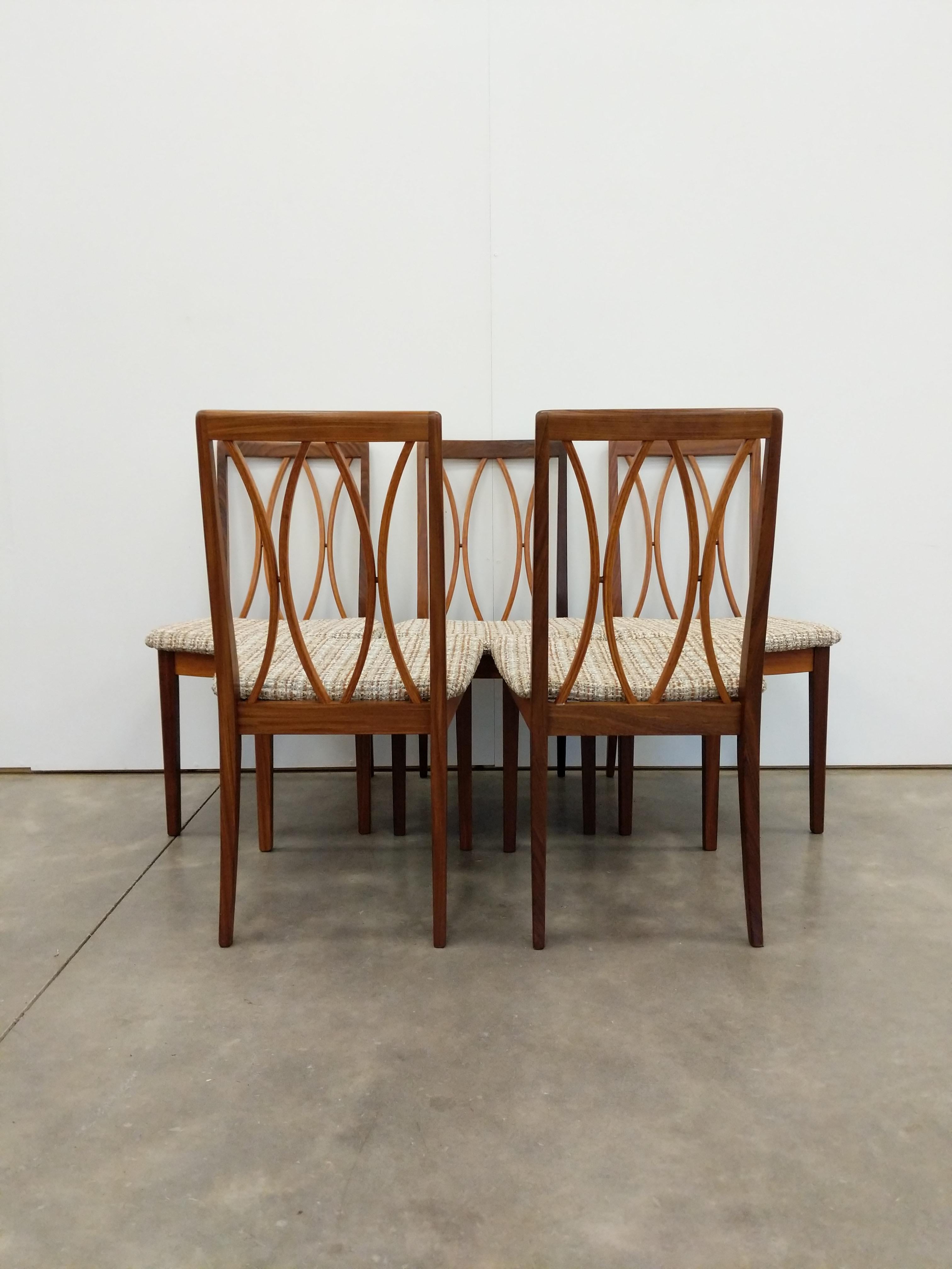 Set of 5 Vintage Mid Century Modern Dining Chairs by G Plan (Moderne der Mitte des Jahrhunderts) im Angebot