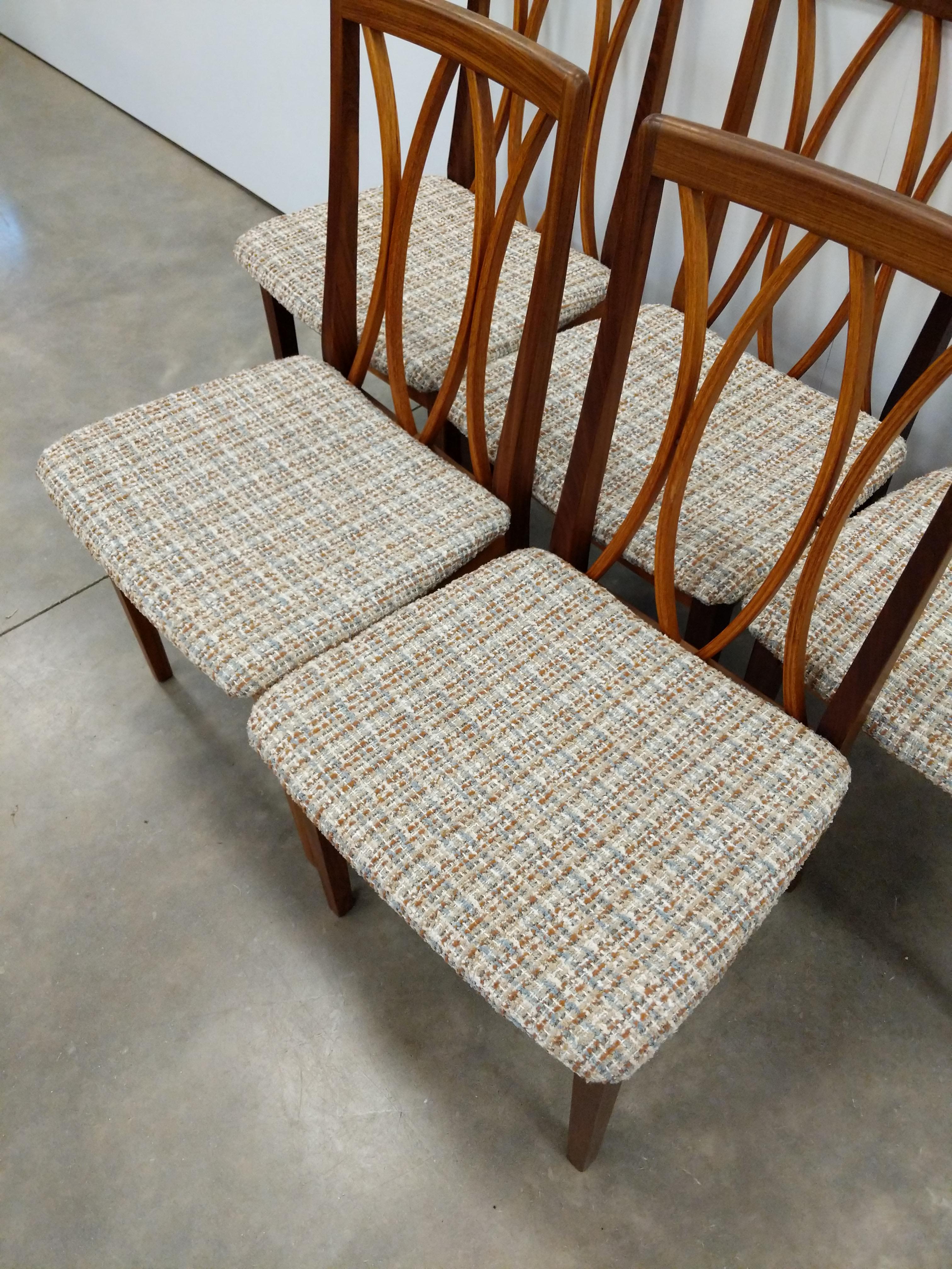 Set of 5 Vintage Mid Century Modern Dining Chairs by G Plan (Holz) im Angebot