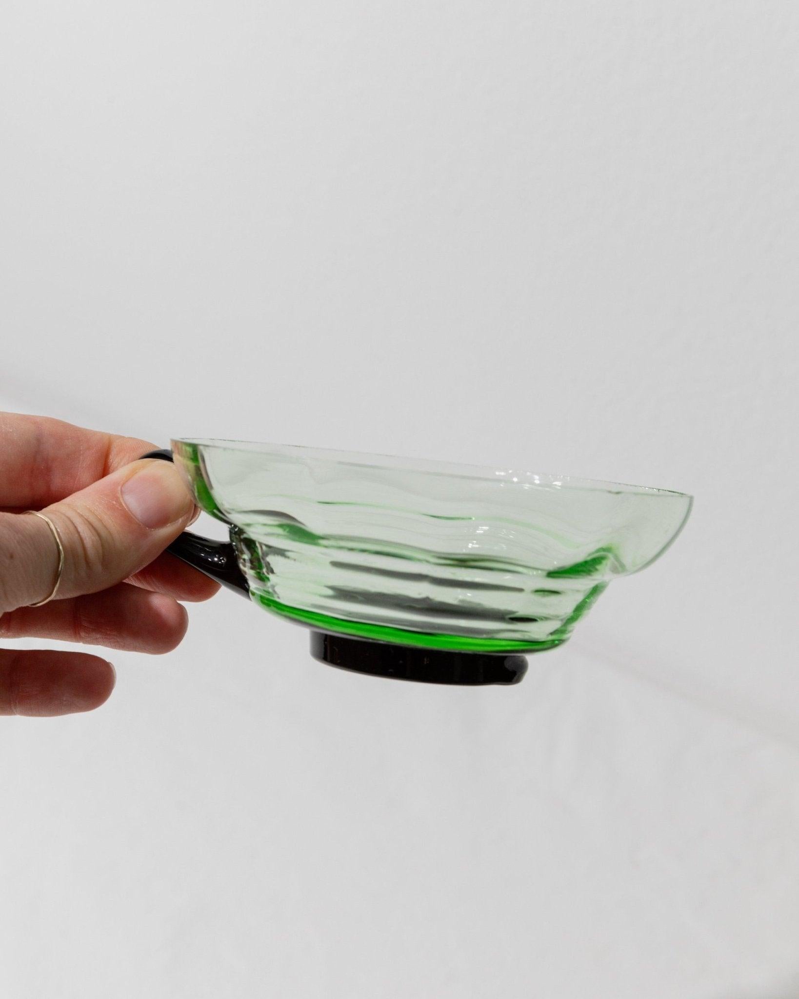 Juego de 5 copas vintage de cristal de Murano, Italia, años 40 en venta 1