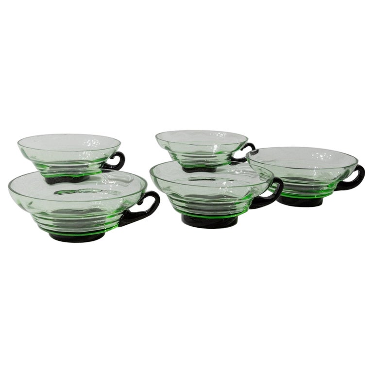 Set of 5 Vintage Murano Glass Drinking Glasses, Italy, 1940s For Sale at  1stDibs
