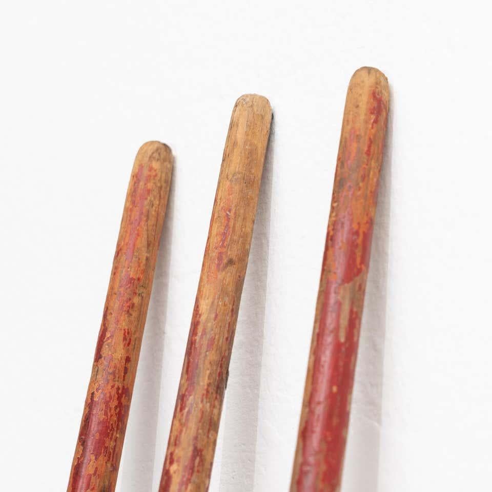 Métal Ensemble de 5 bâtons de mesure de la neige traditionnels, circa 1930 en vente