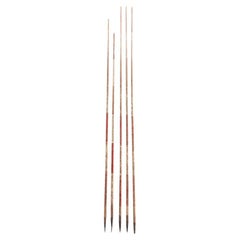 Set of 5 Vintage Traditional Snow Measuring Poles, circa 1930