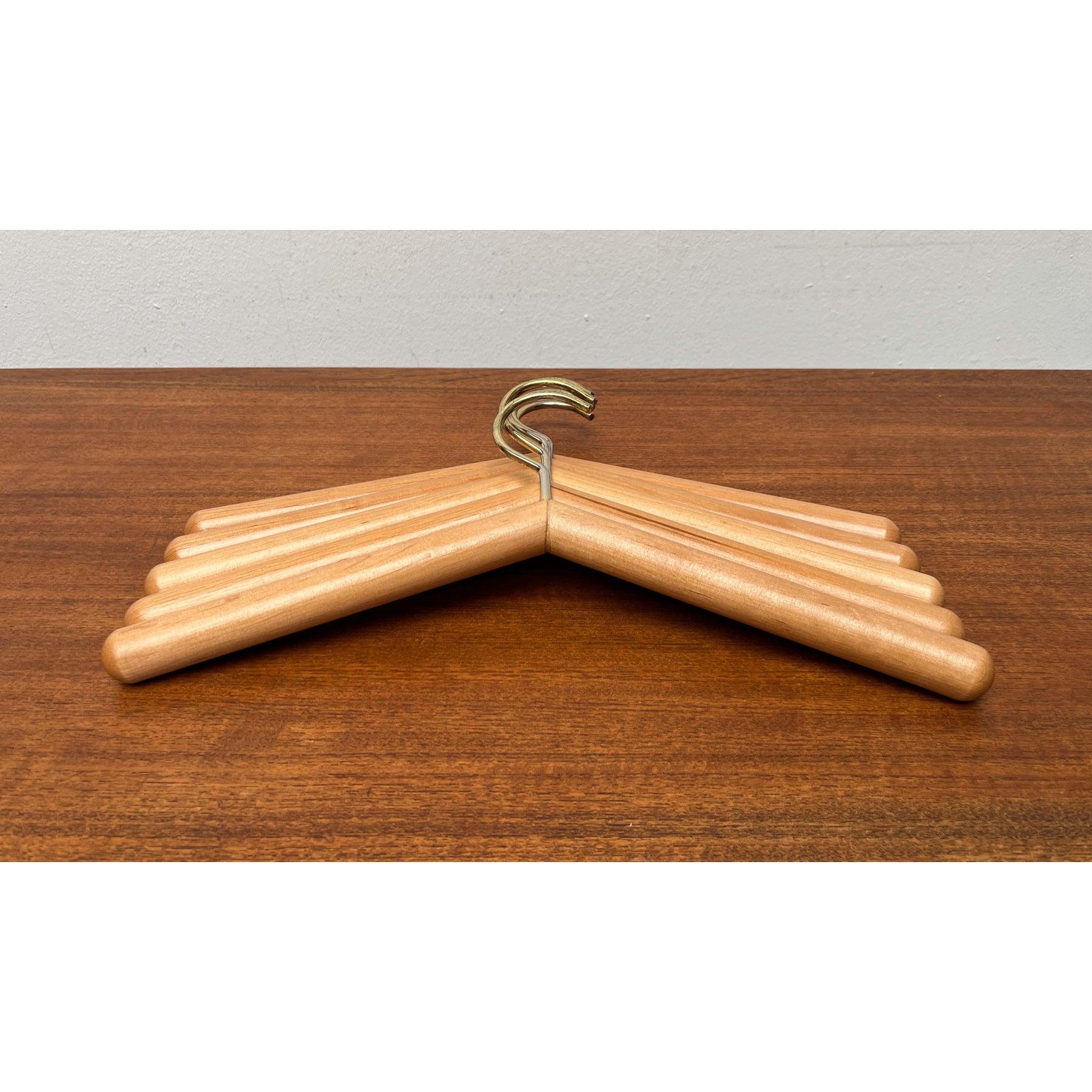Set di 5 appendiabiti vintage in Wood, anni '70 in vendita 12