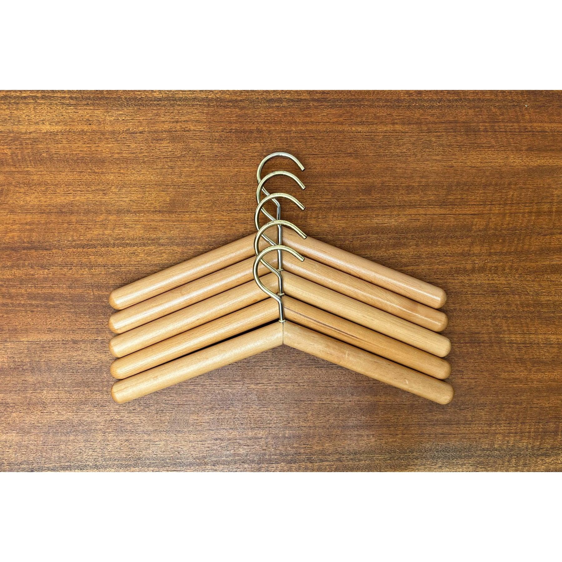 Set di 5 appendiabiti vintage in Wood, anni '70 in vendita 13