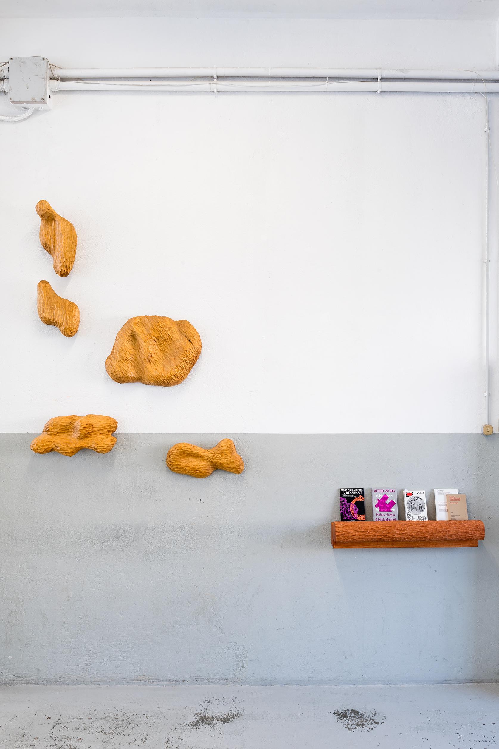 Juego de 5 Piezas de Pared Talladas a Mano Volumen 02 en Madera de Abachi Teñida by Tellurico Holandés en venta