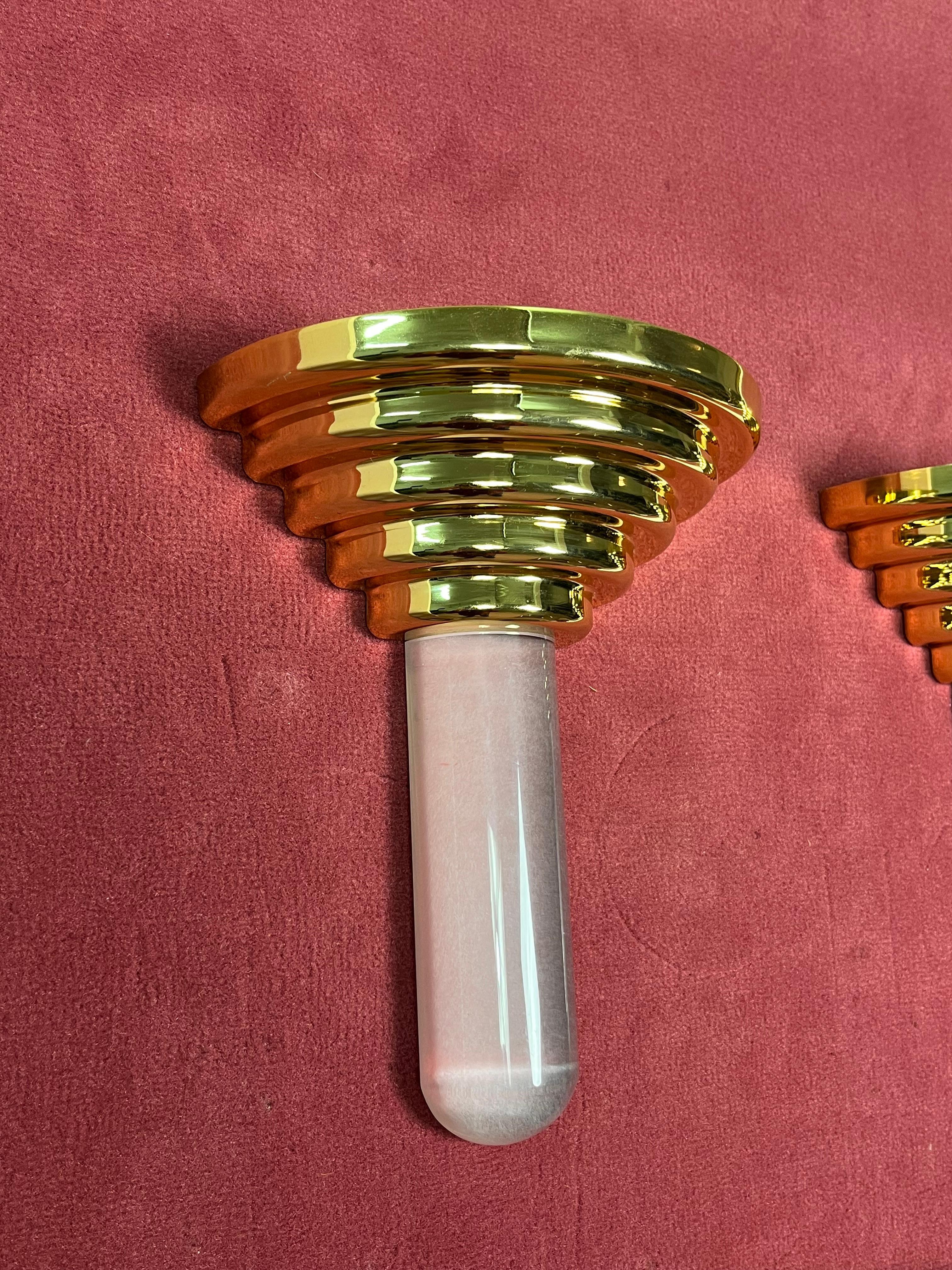 Set di 5 lampade da parete alogene in stile Hollywood Regency anni '70 In condizioni buone in vendita a Palermo, IT