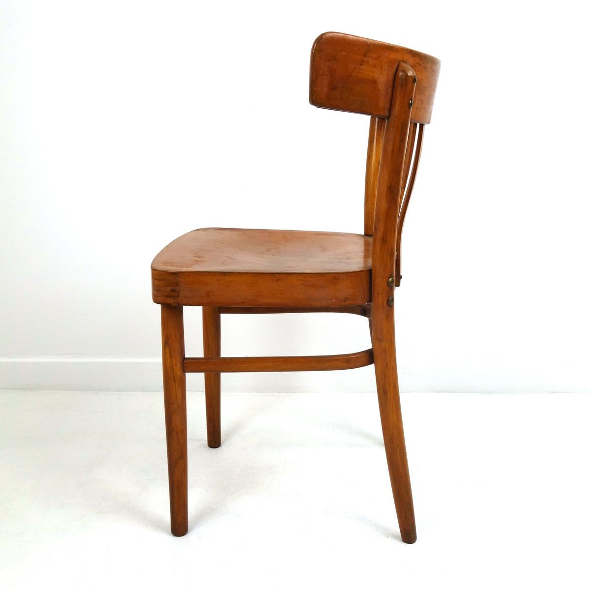 Mid-Century Modern Set of 5 Wooden Dining Chairs Made by KOK
