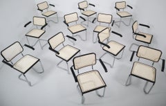 Set of 50 Marcel Breuer Bauhaus "Cesca" Armchairs, Manufactured in Italy