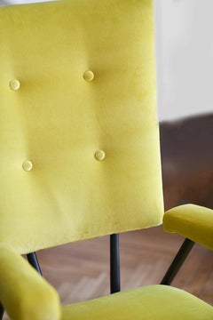 Ensemble de fauteuils des années 50 doublés de tissu Dedar