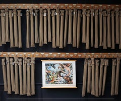 Set of 57 Bellarminus Biblical Sunday School Posters in Canvas Pouches, 1950