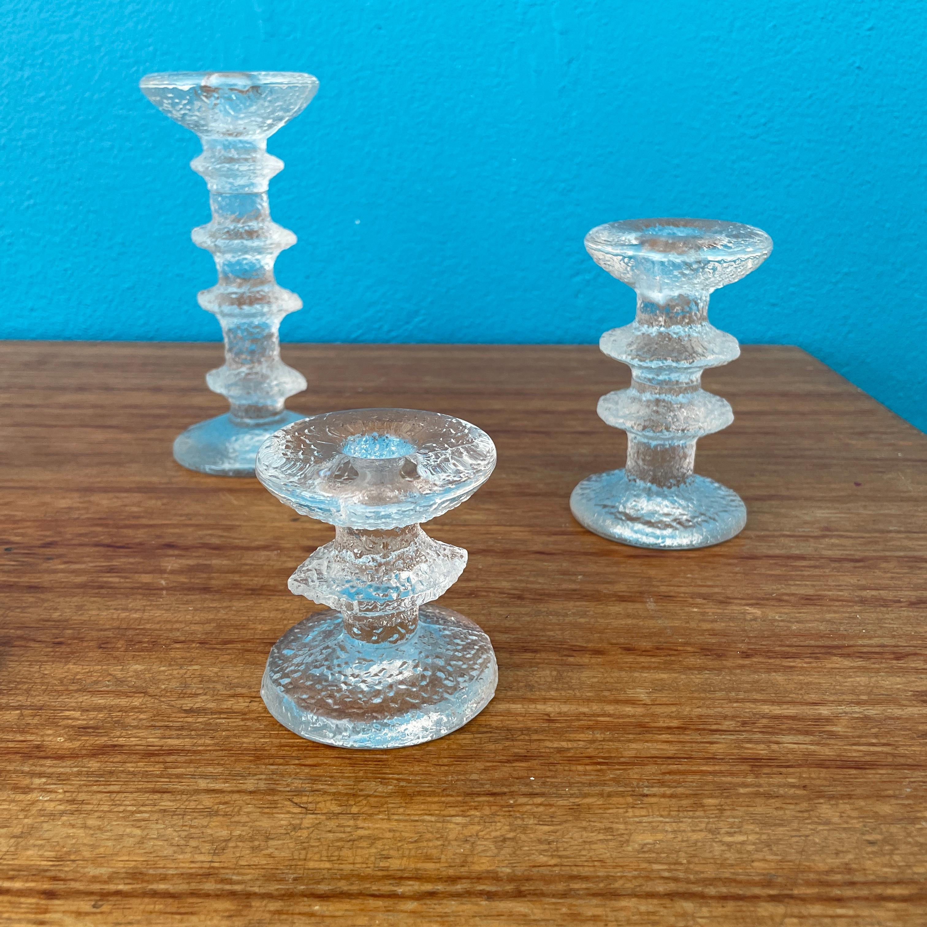 20th Century Set of 5pcs Festivo Candle Sticks by Timo Sarpaneva for Iittala Finland