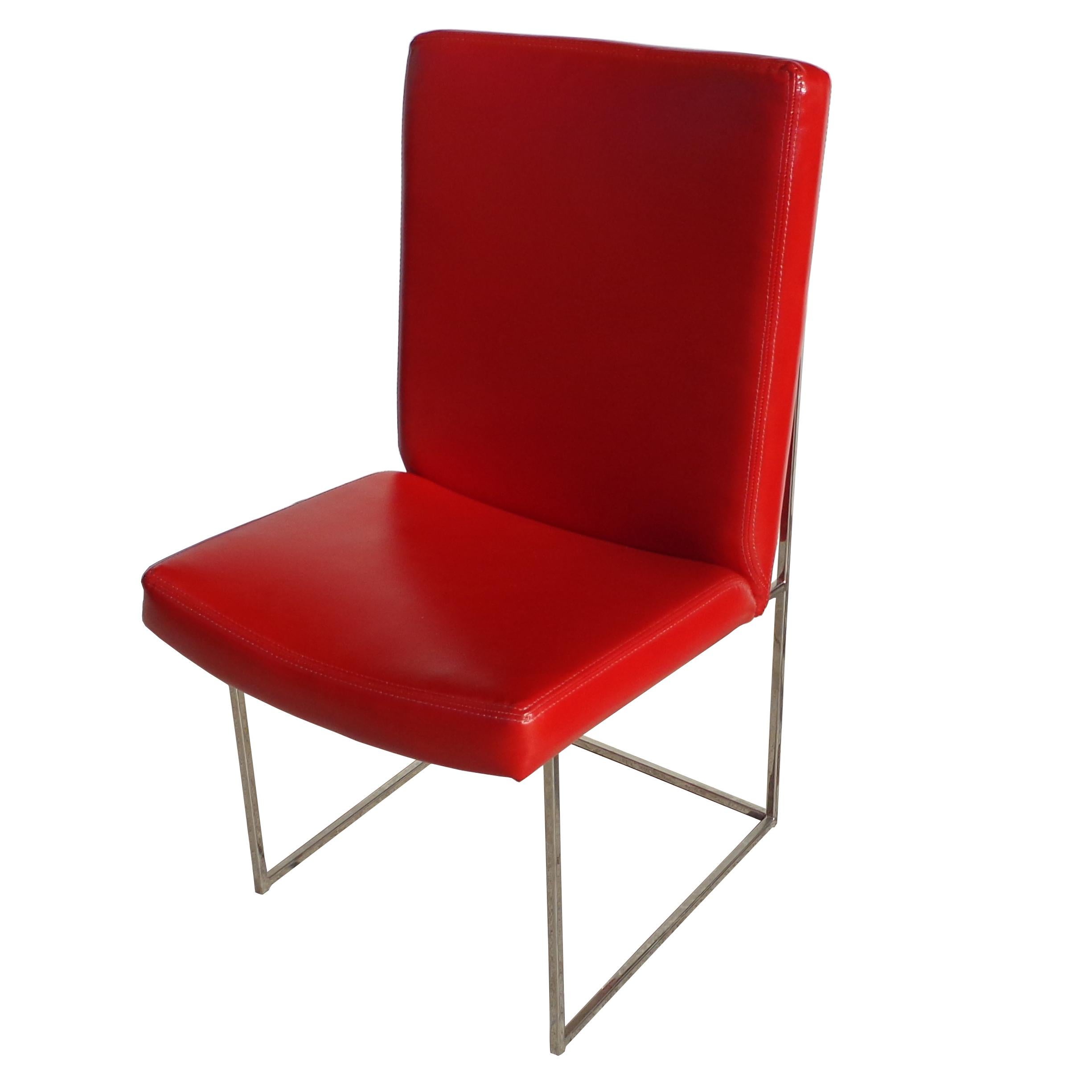 20th Century Set of 6 1187 Milo Baughman Thin Line Dining Chairs