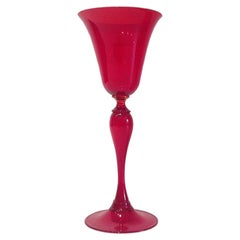 Set da 6/12 calici Monumental Ruby Red di Murano, disegnati da Fabiano Amadi per Baroncelli