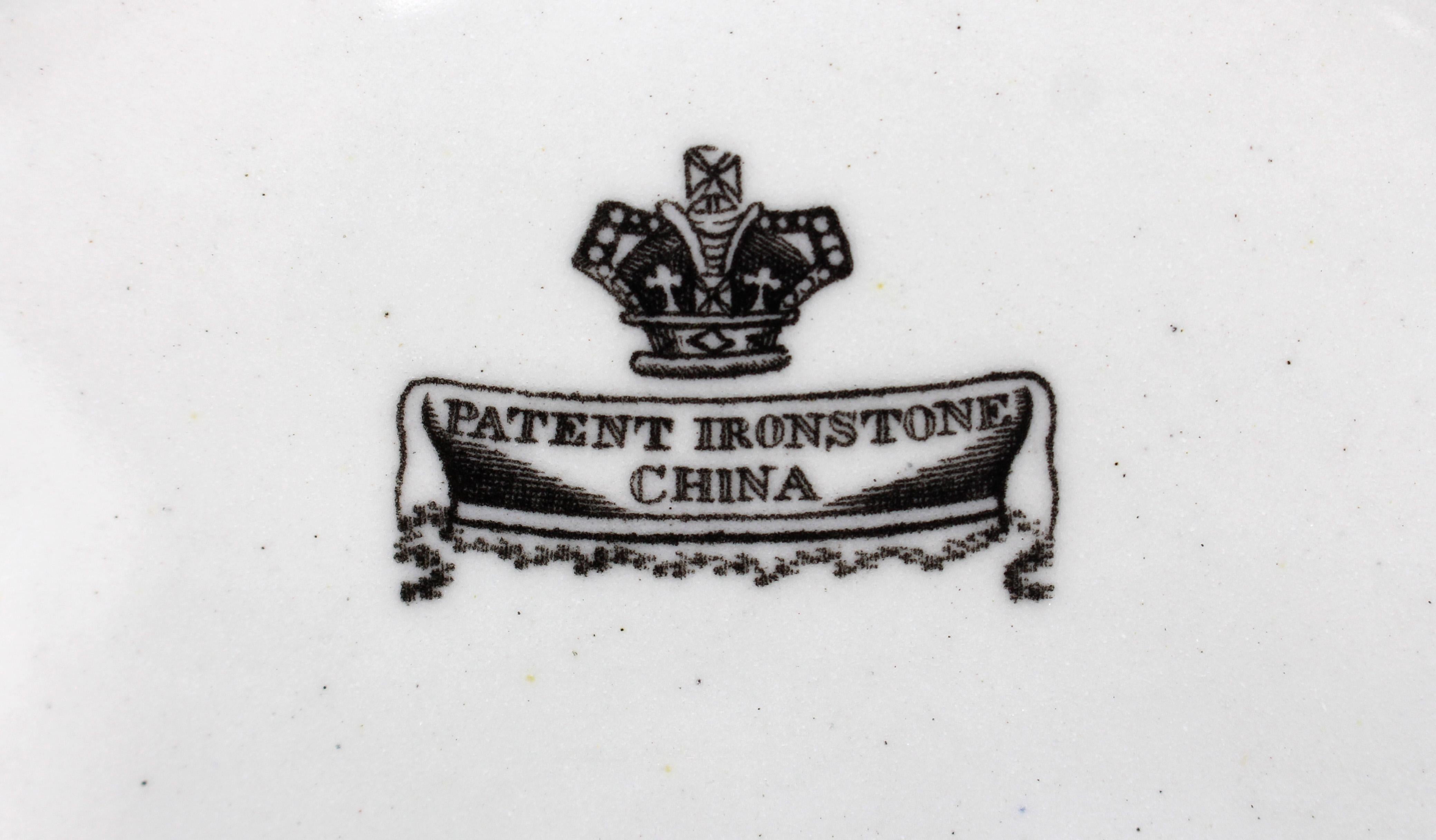 Anglo-japonais Ensemble de 6 assiettes plates anglaises 1830-48 par Mason's Patent Ironstone en vente