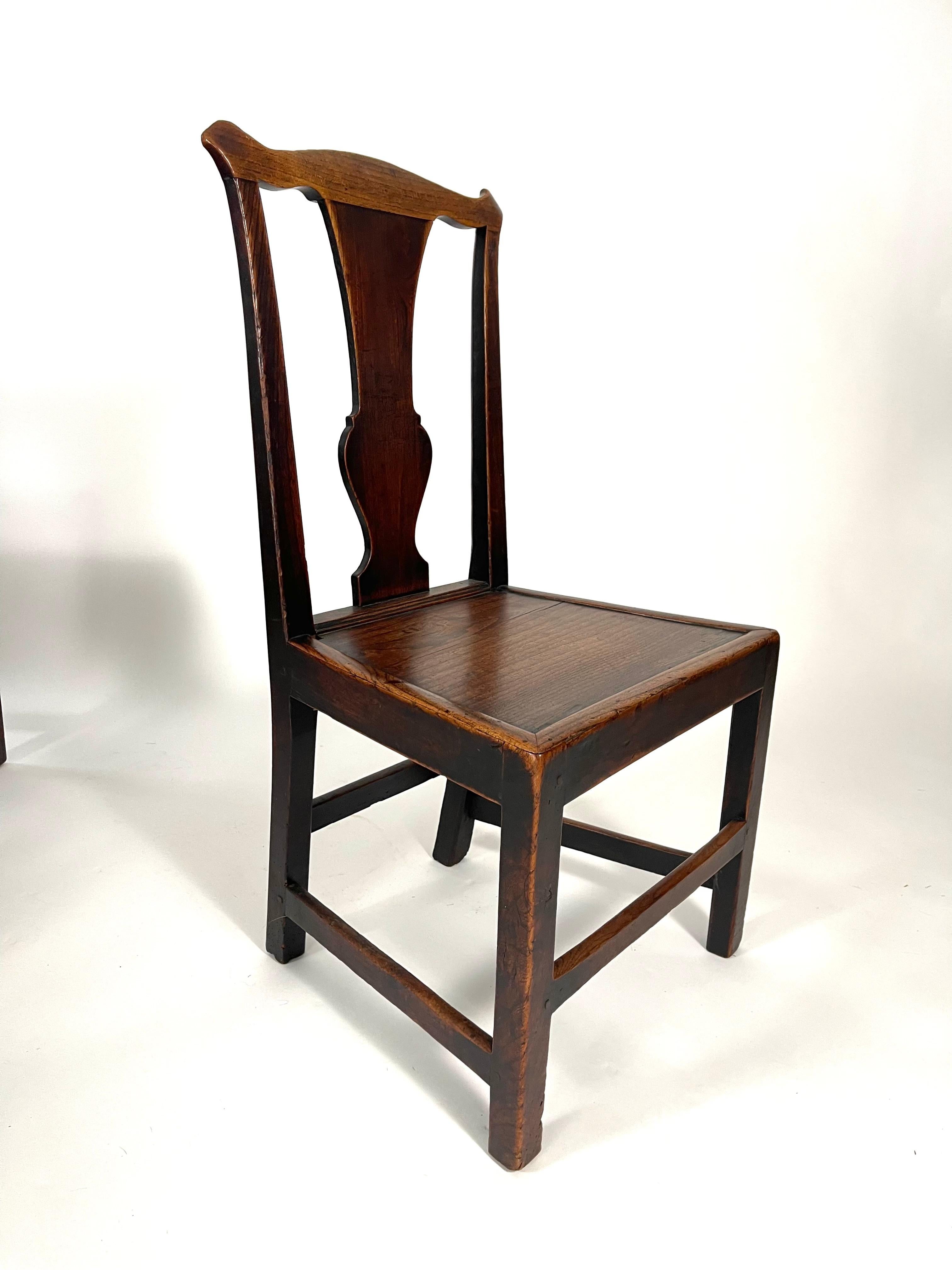 Set of 6 18th Century Chippendale English Provincial Dining Chairs 6