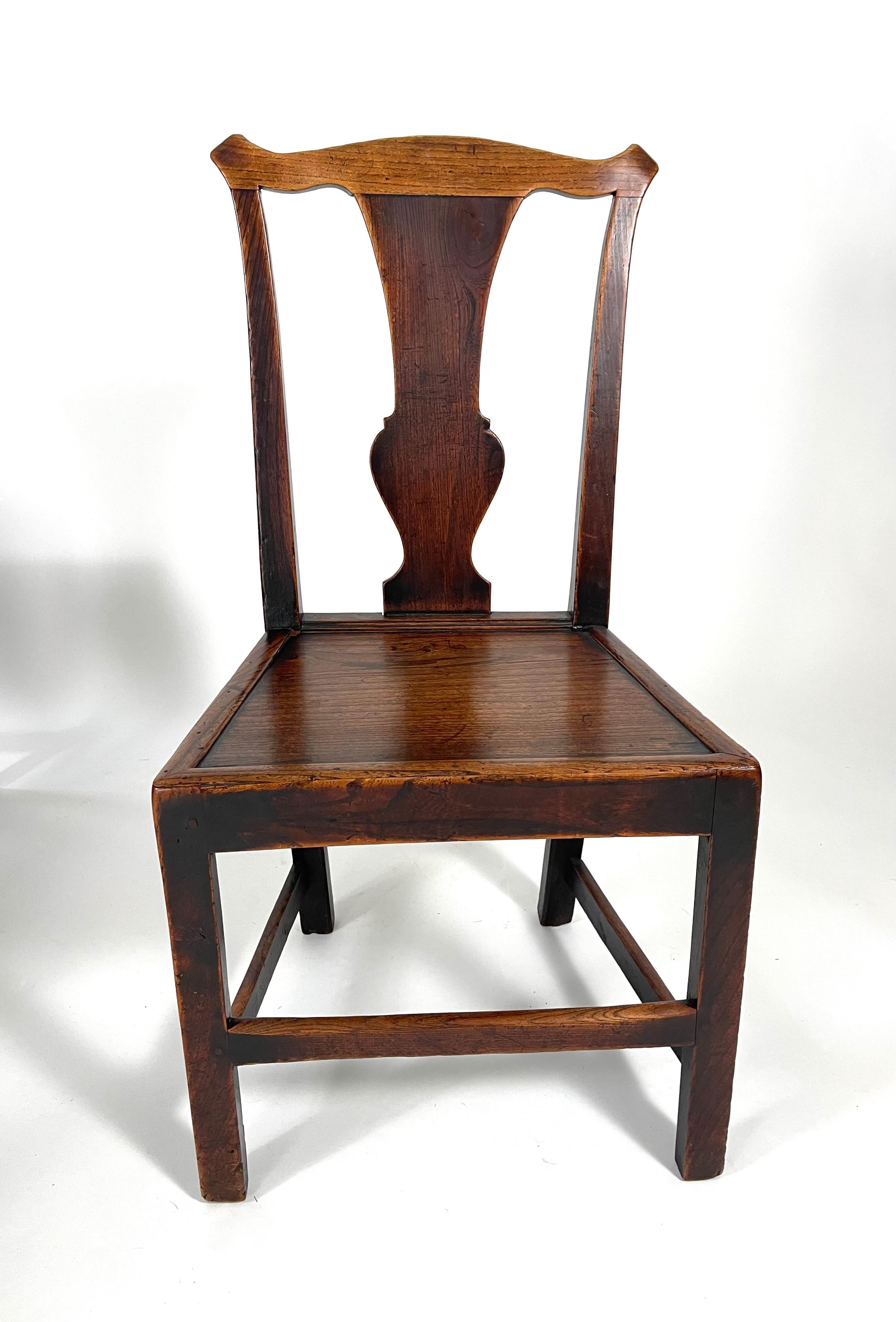 18th Century and Earlier Set of 6 18th Century Chippendale English Provincial Dining Chairs