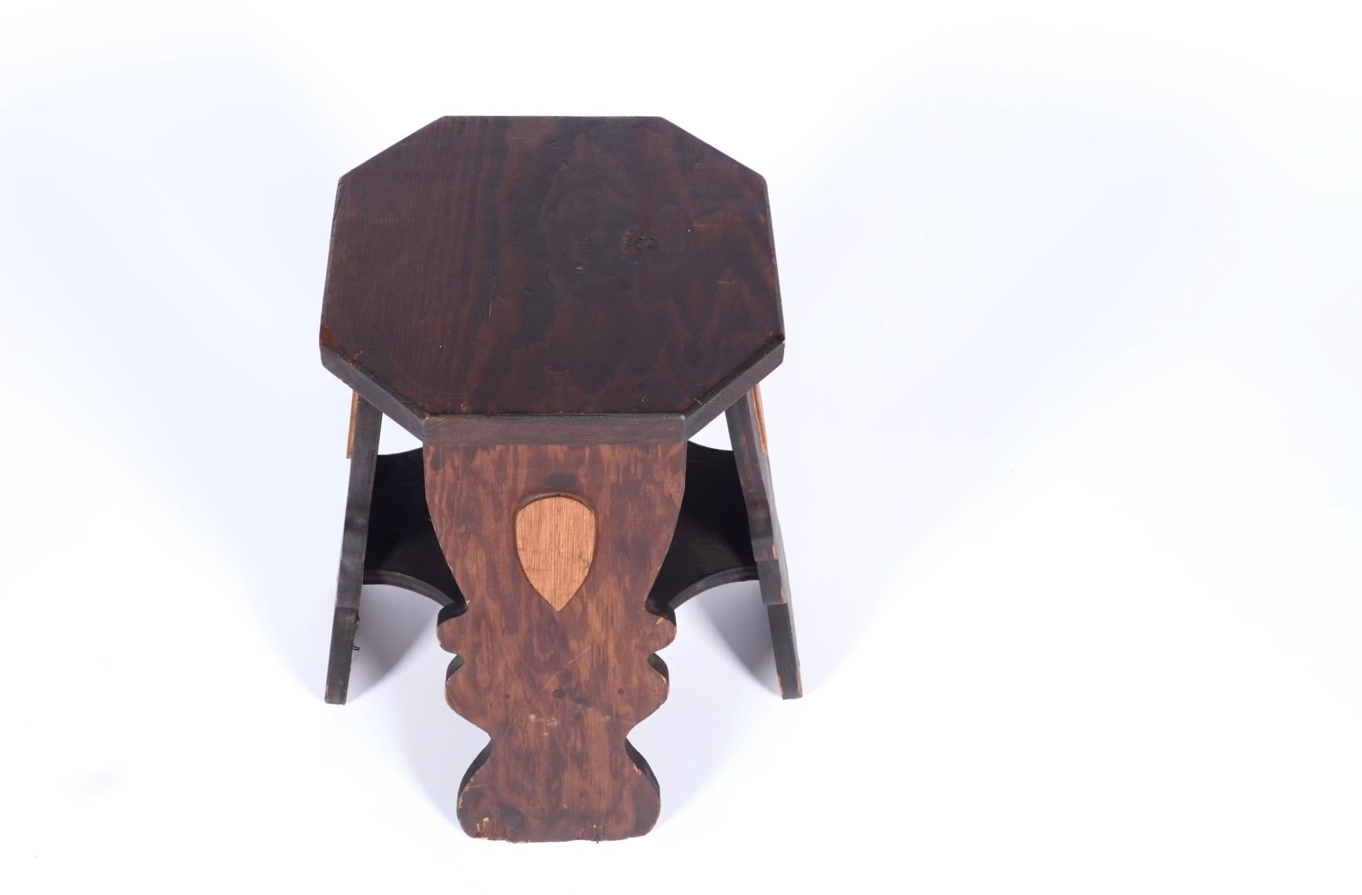 Set of 6 - 1950s Hand-made Plywood Stacking Stools from a Masonic Temple 1