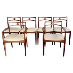 Set of 6 1960s Danish Rosewood Dining Chairs by Johannes Andersen Model 94