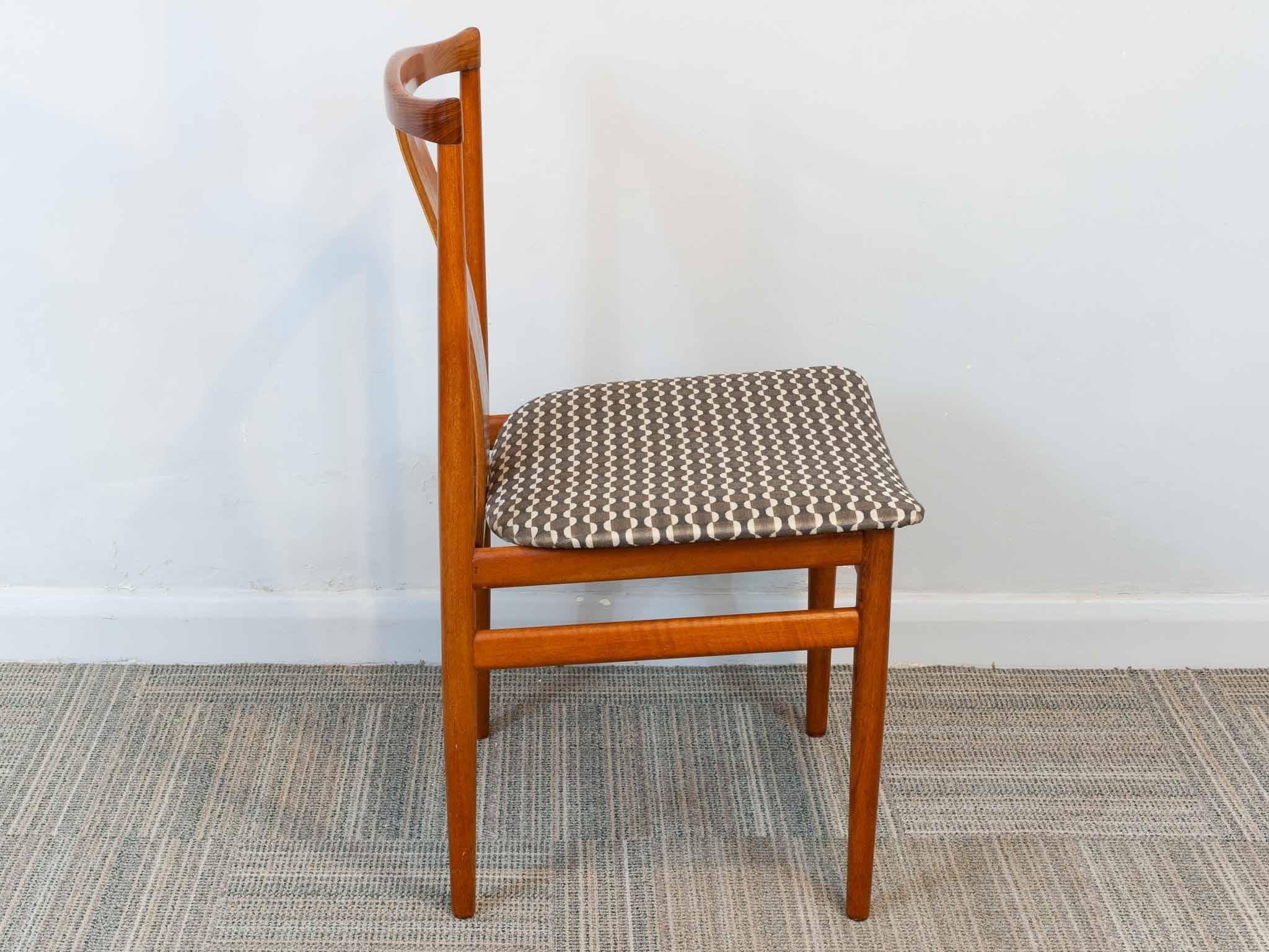 Set of 6 1960s Danish Teak Dining Chairs by Henning Sorensen for Danex 3