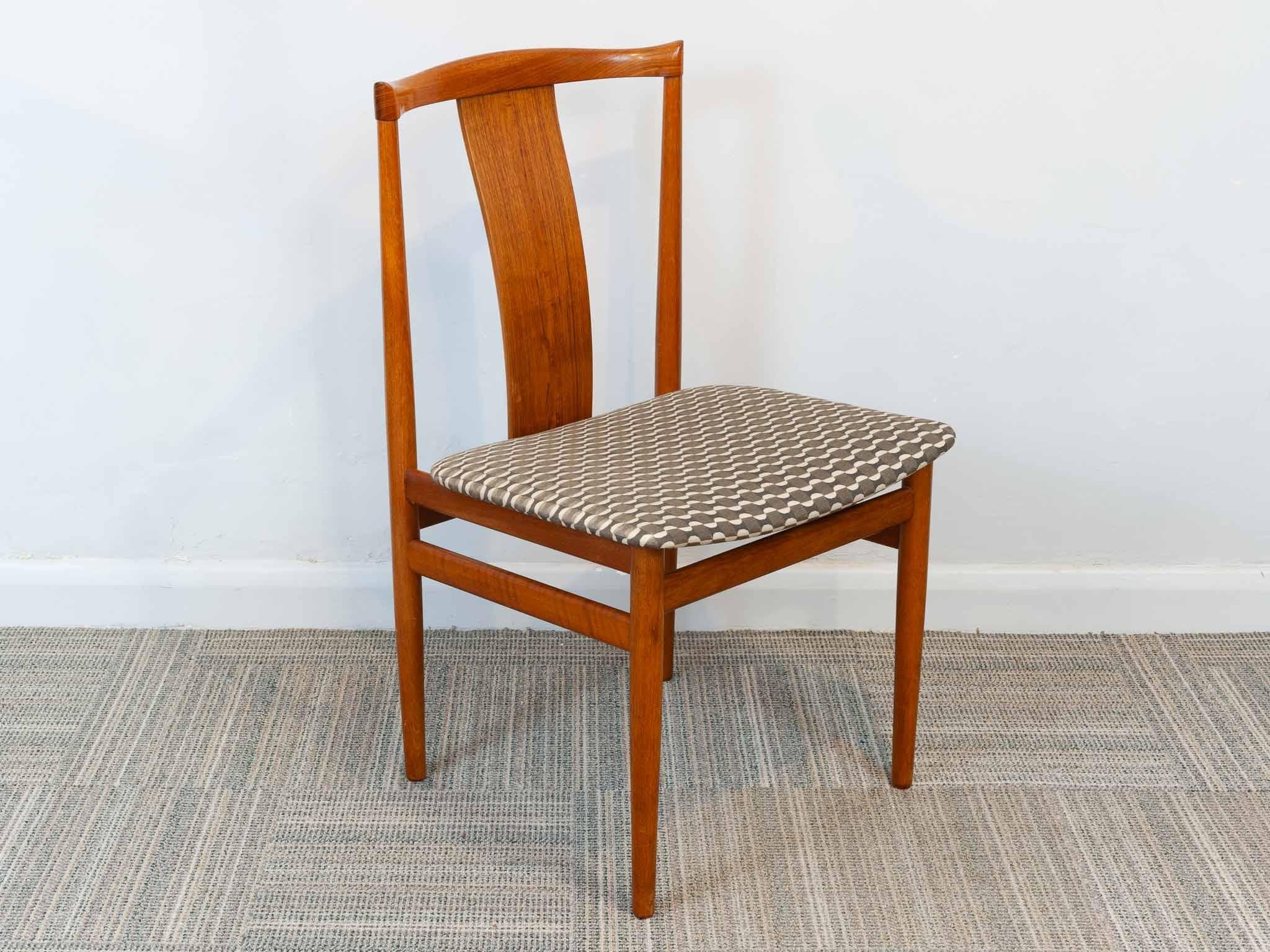 Set of 6 1960s Danish Teak Dining Chairs by Henning Sorensen for Danex 4