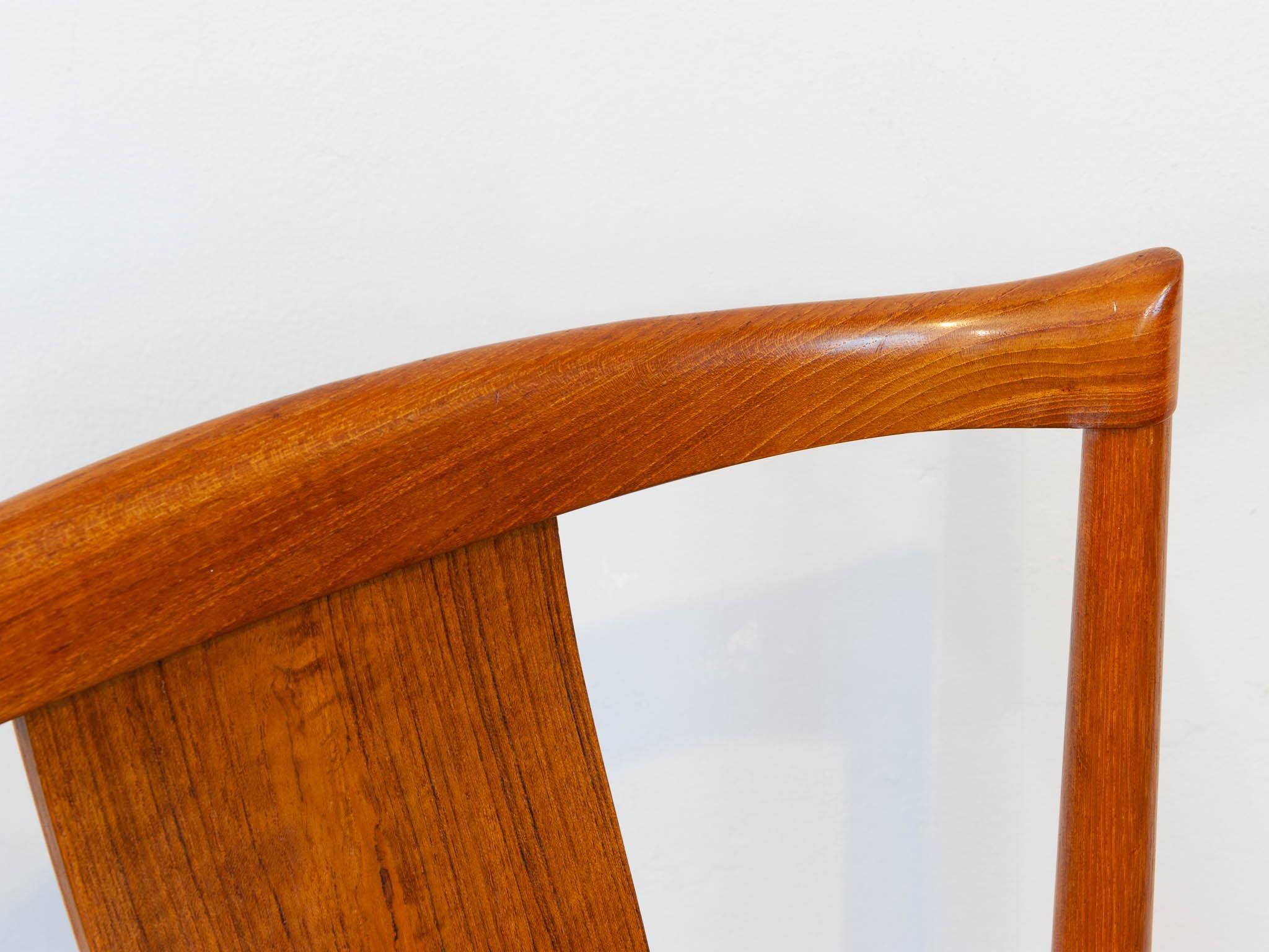 Set of 6 1960s Danish Teak Dining Chairs by Henning Sorensen for Danex 5