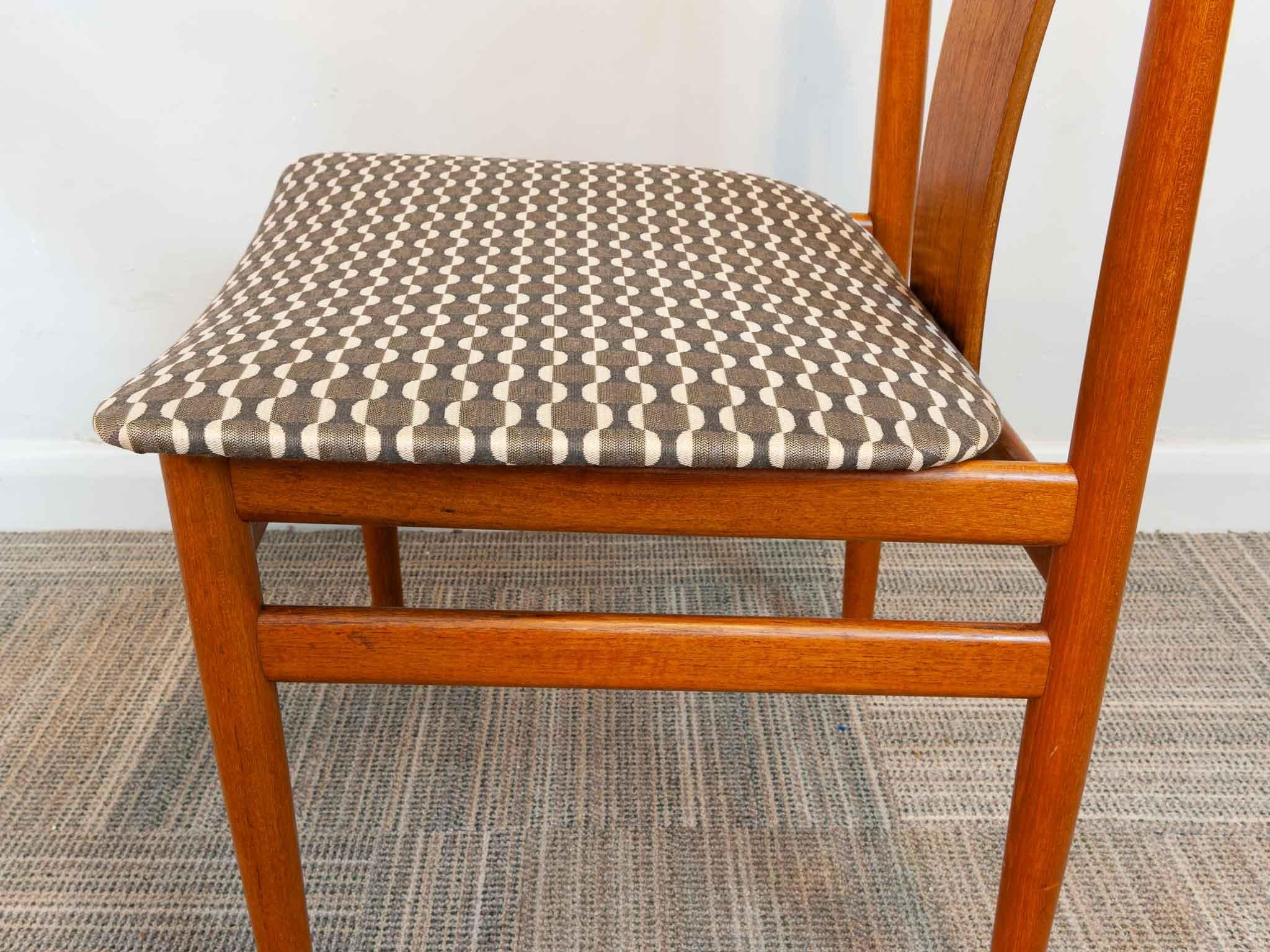 Set of 6 1960s Danish Teak Dining Chairs by Henning Sorensen for Danex 9