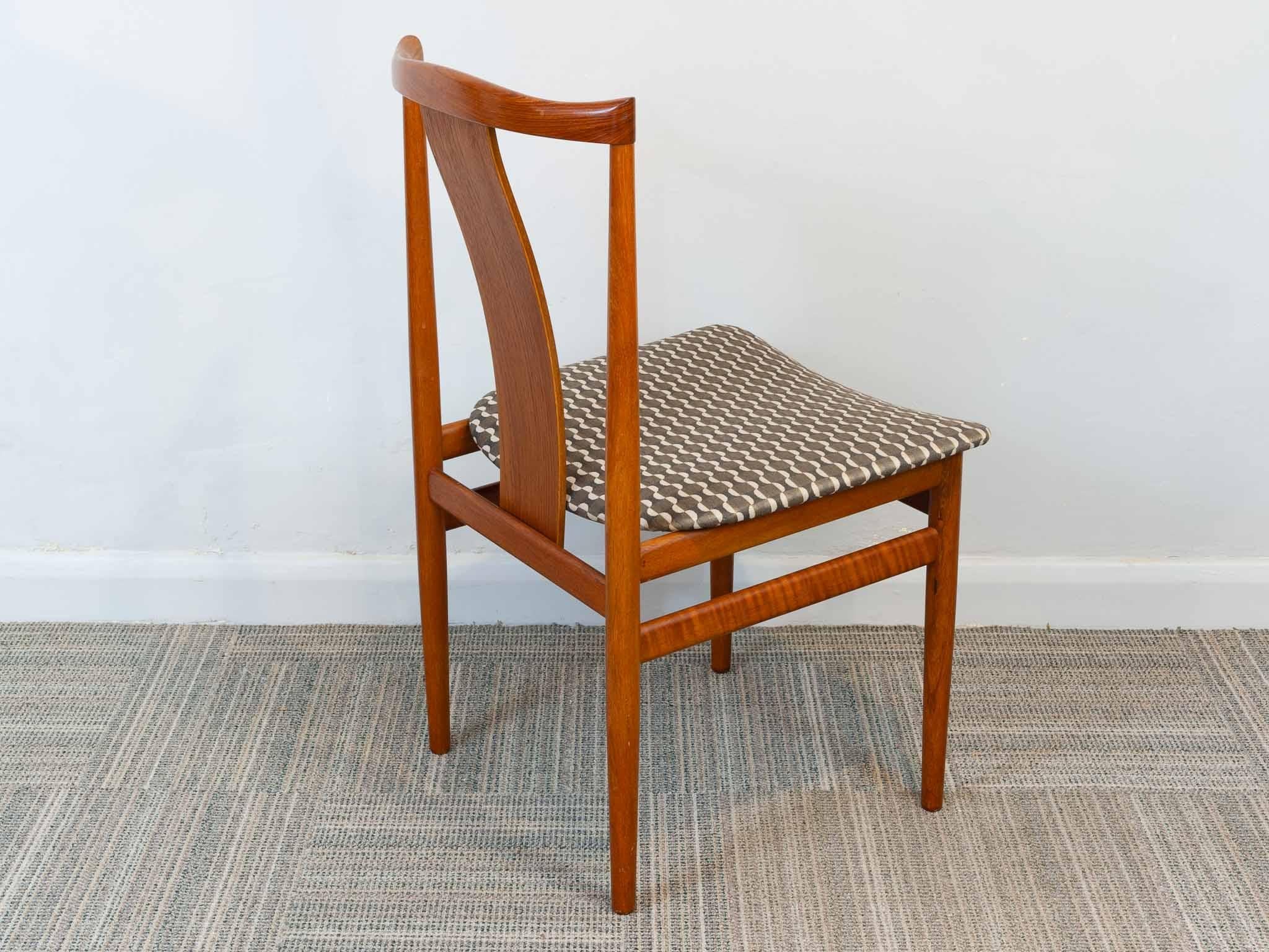 Set of 6 1960s Danish Teak Dining Chairs by Henning Sorensen for Danex 2