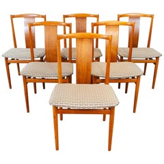 Ensemble de 6 chaises à manger danoises en teck des années 1960 par Henning Sorensen pour Danex