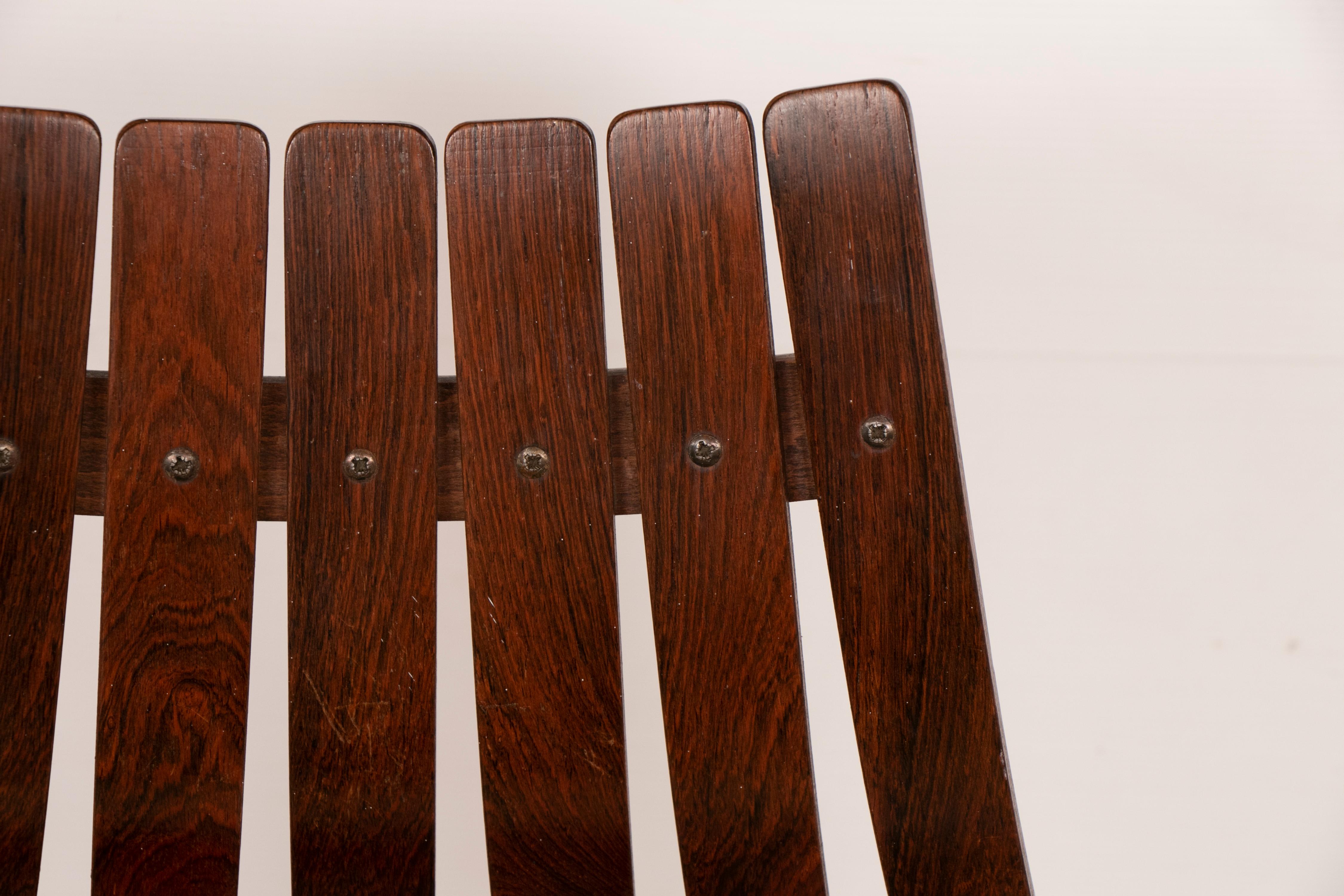 Set of 6 1960s Norwegian Rosewood and Chrome Dining Chairs by Hans Brattrud 4