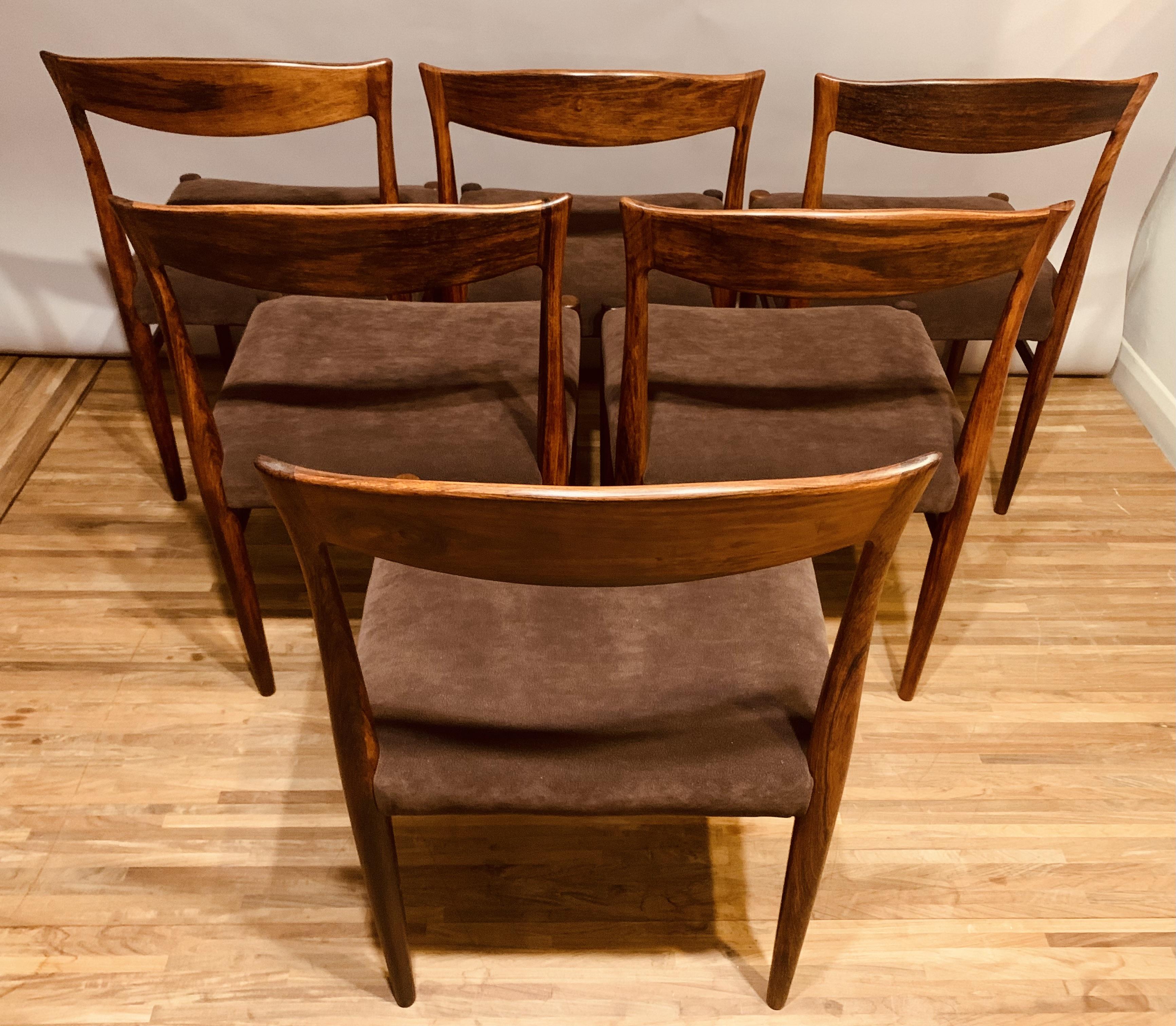 Set of 6 1960s Rosewood Dining Chairs by Erling Torvits for Sorø Stolefabrik 4