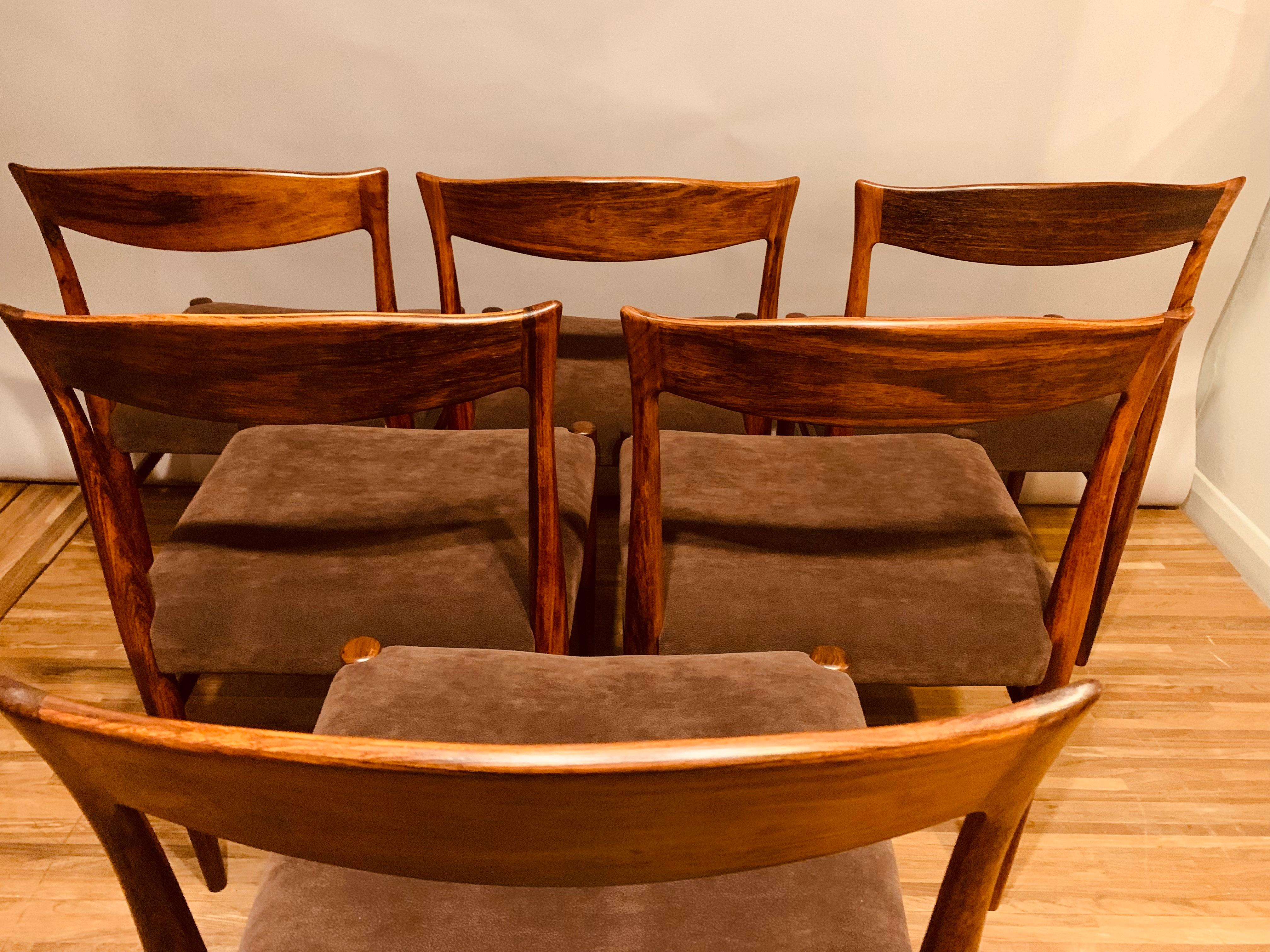 Set of 6 1960s Rosewood Dining Chairs by Erling Torvits for Sorø Stolefabrik 5