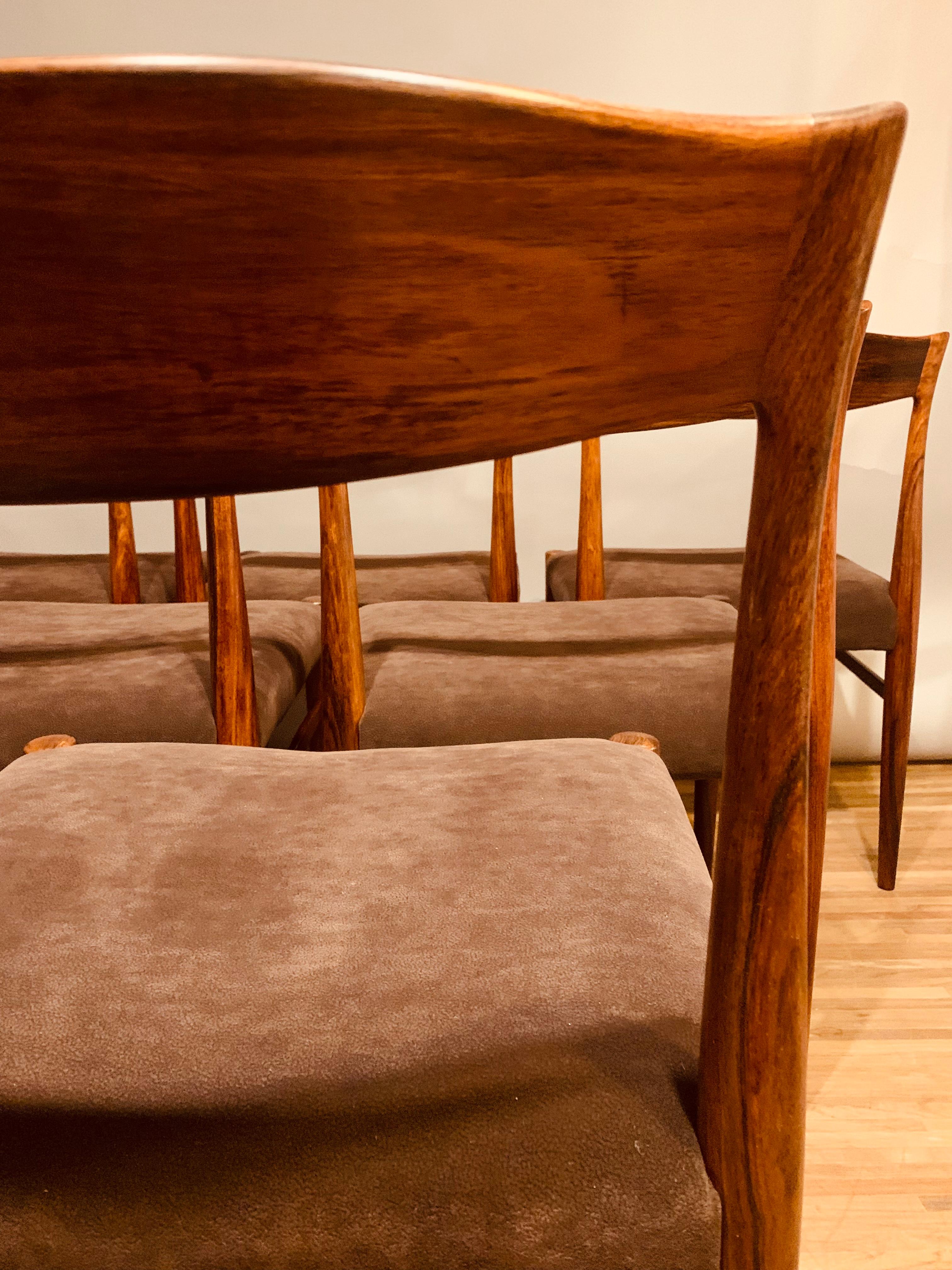 Set of 6 1960s Rosewood Dining Chairs by Erling Torvits for Sorø Stolefabrik 6