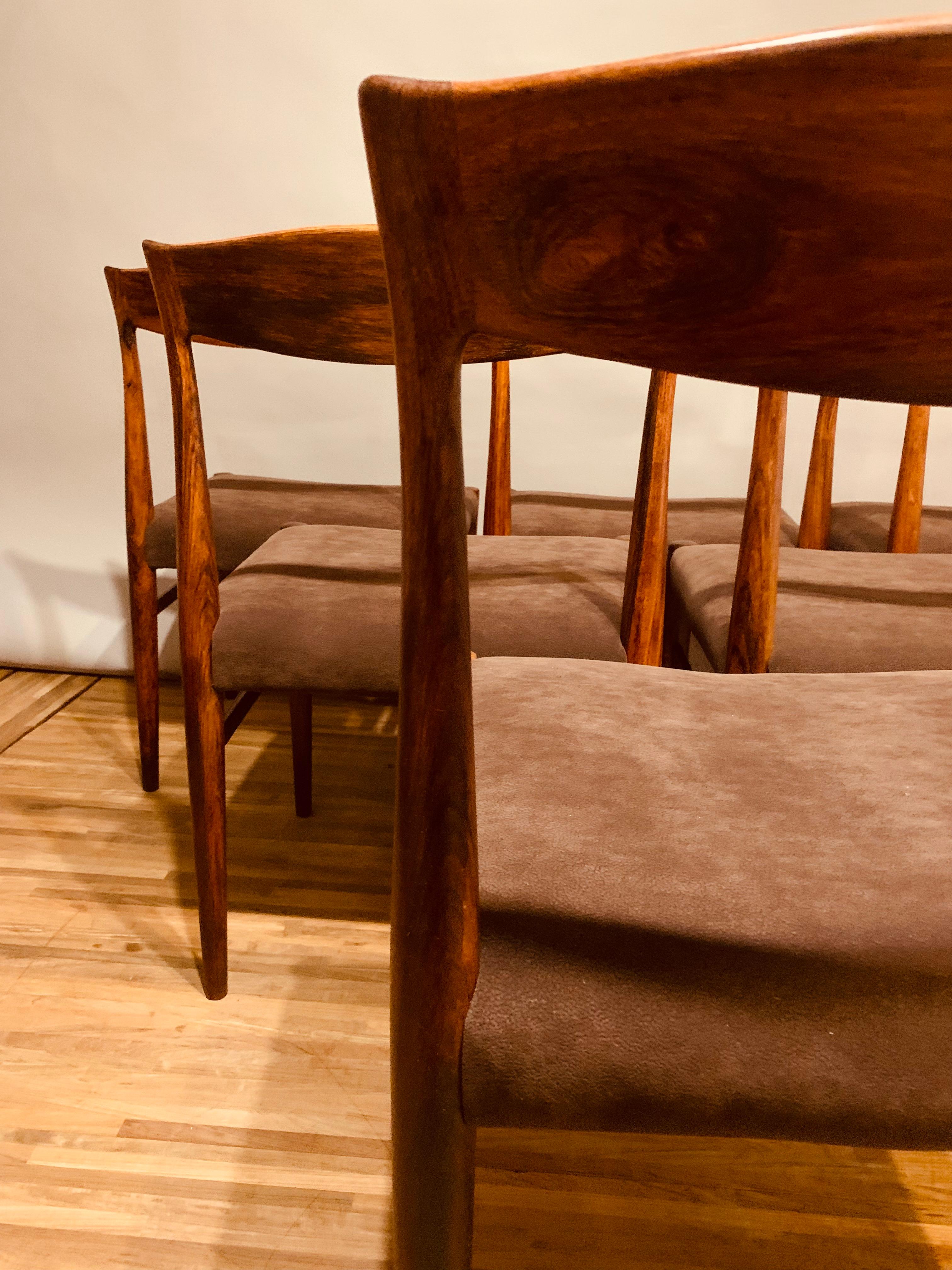 Set of 6 1960s Rosewood Dining Chairs by Erling Torvits for Sorø Stolefabrik 8