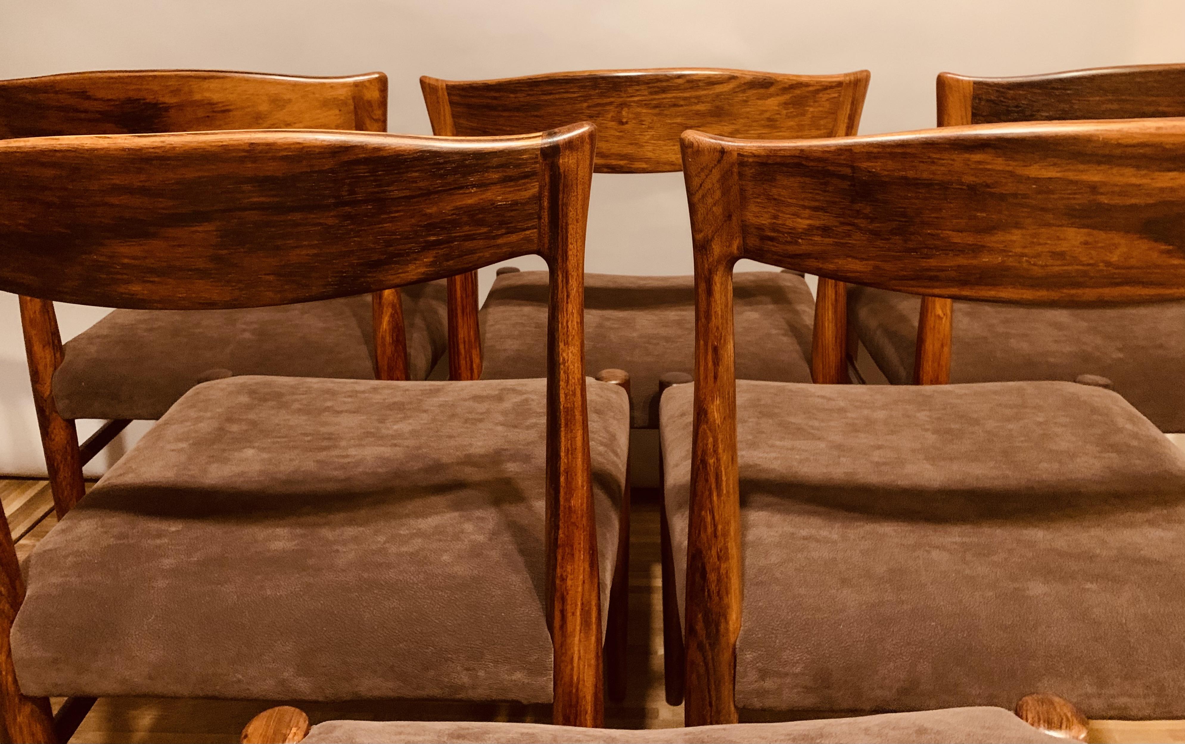 Set of 6 1960s Rosewood Dining Chairs by Erling Torvits for Sorø Stolefabrik 10