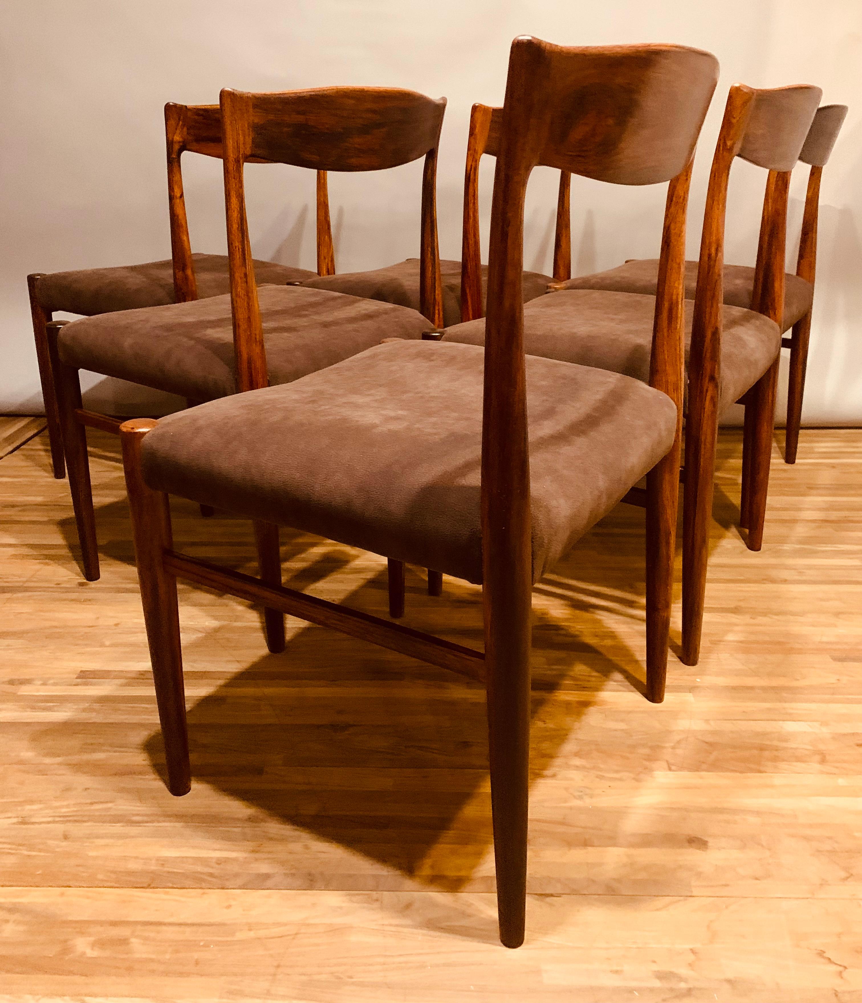 Set of 6 1960s Rosewood Dining Chairs by Erling Torvits for Sorø Stolefabrik 1