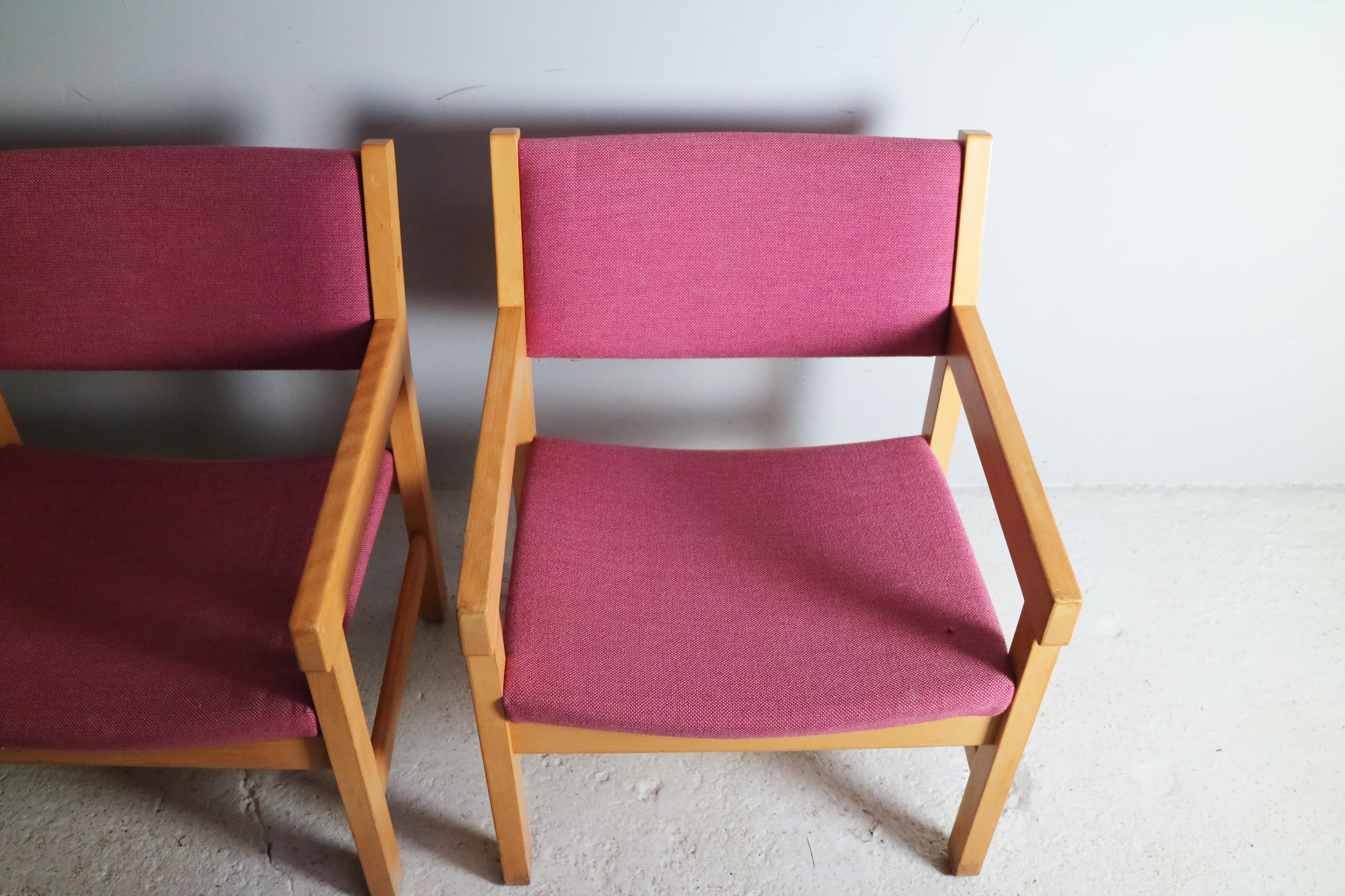Scandinavian Modern Set of 6 1970s Danish Midcentury Chairs by Hans J Wegner For Sale