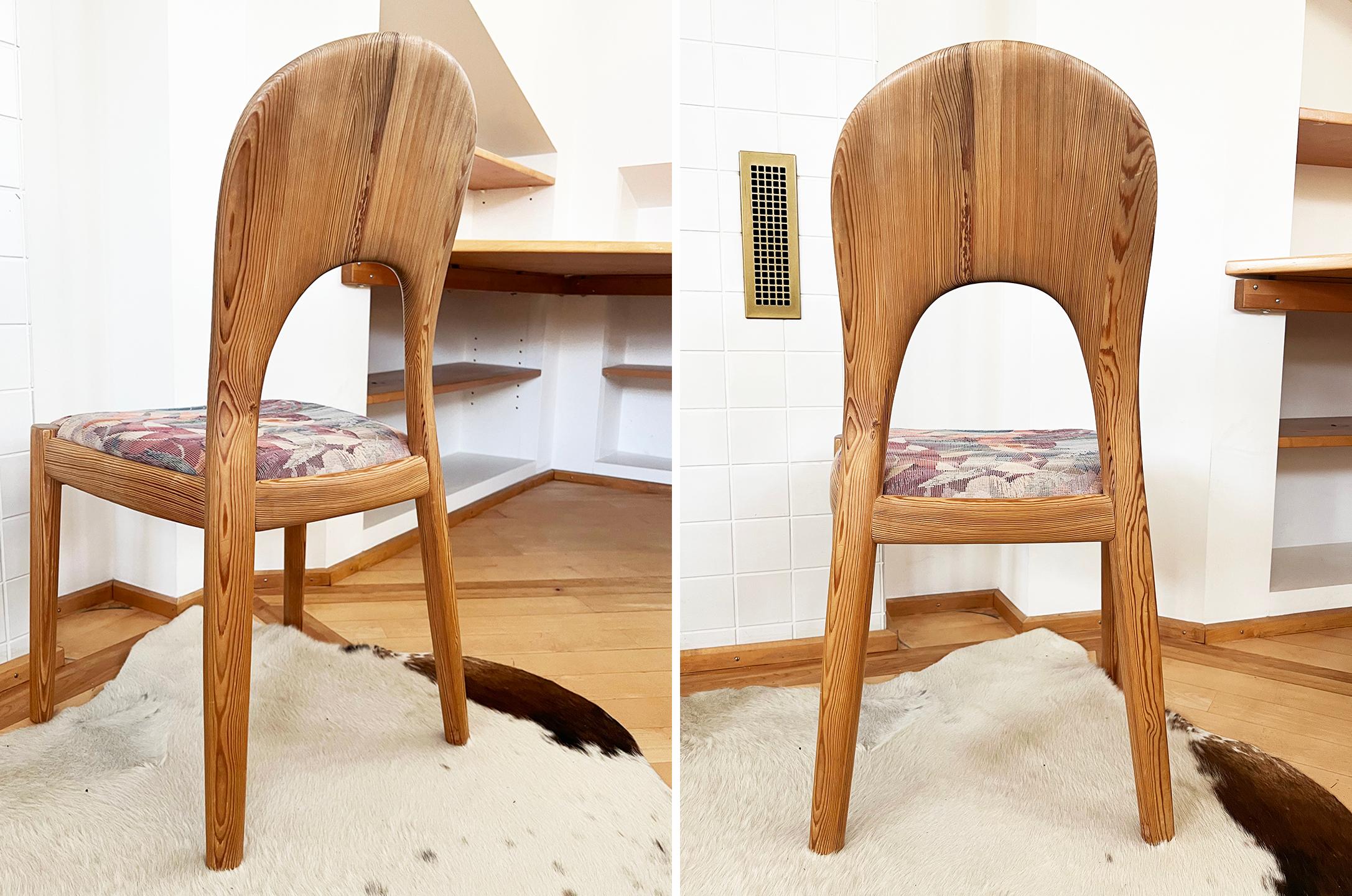 Set of 6 1970s Niels Koefoed Dining Chairs in Pine for Koefoed's Hornslet Denmar For Sale 2