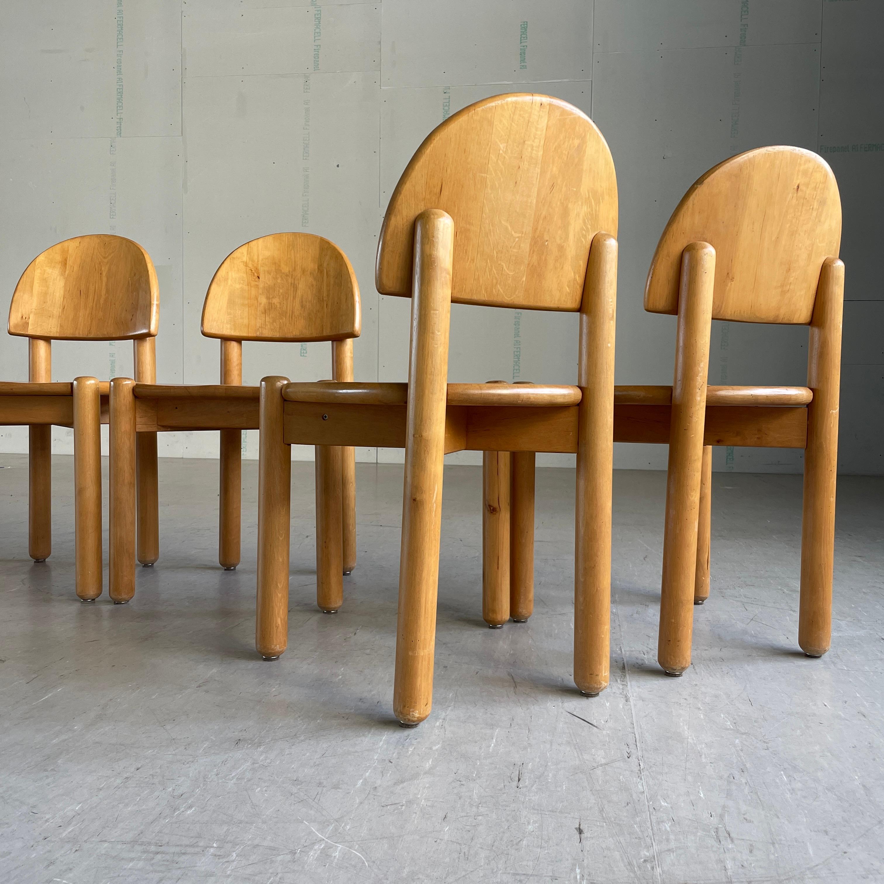 Set of 6 1970's Rainer Daumiller solid beechwood dining chairs, Denmark im Angebot 4