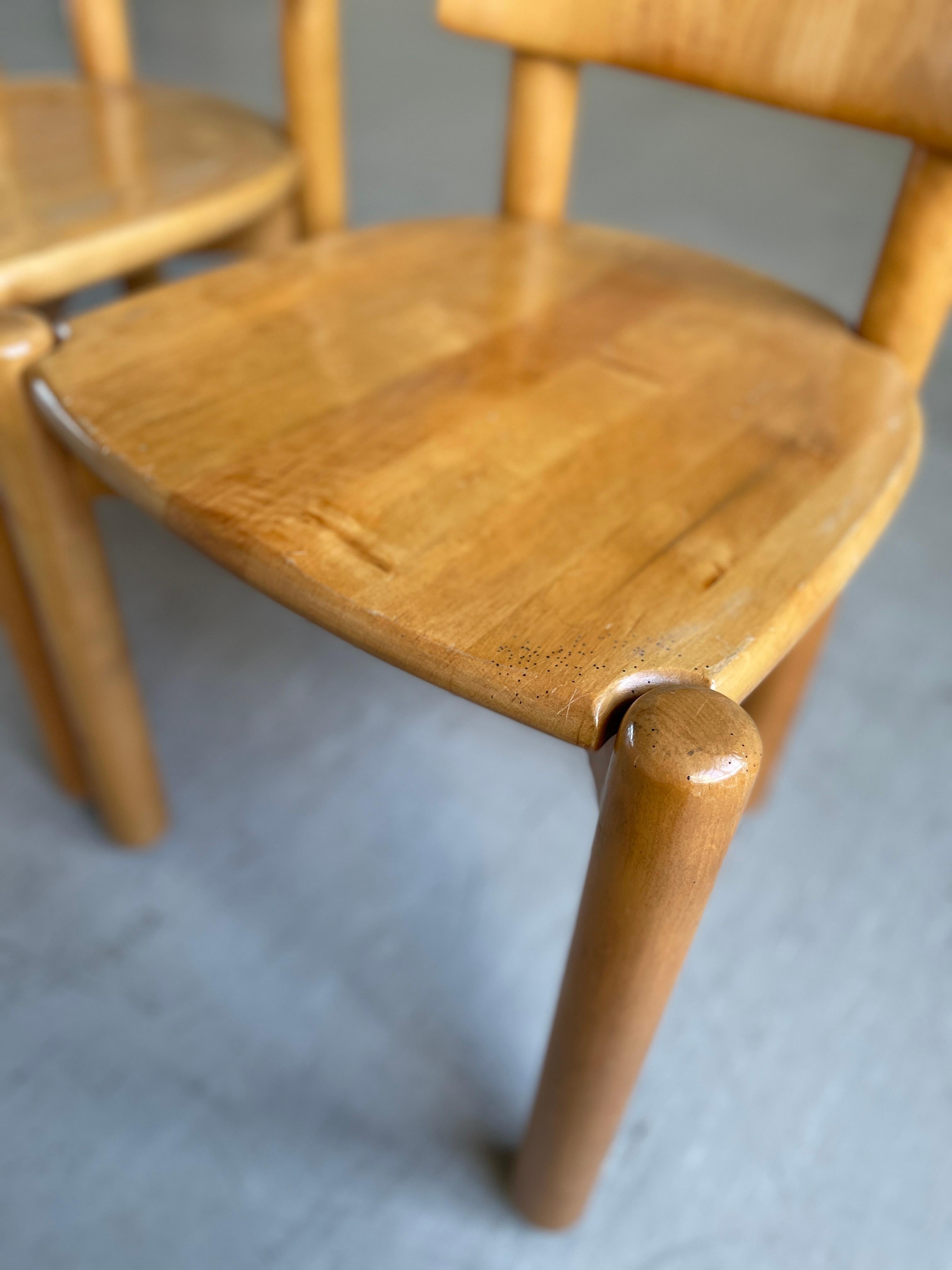 Set of 6 1970's Rainer Daumiller solid beechwood dining chairs, Denmark im Angebot 6